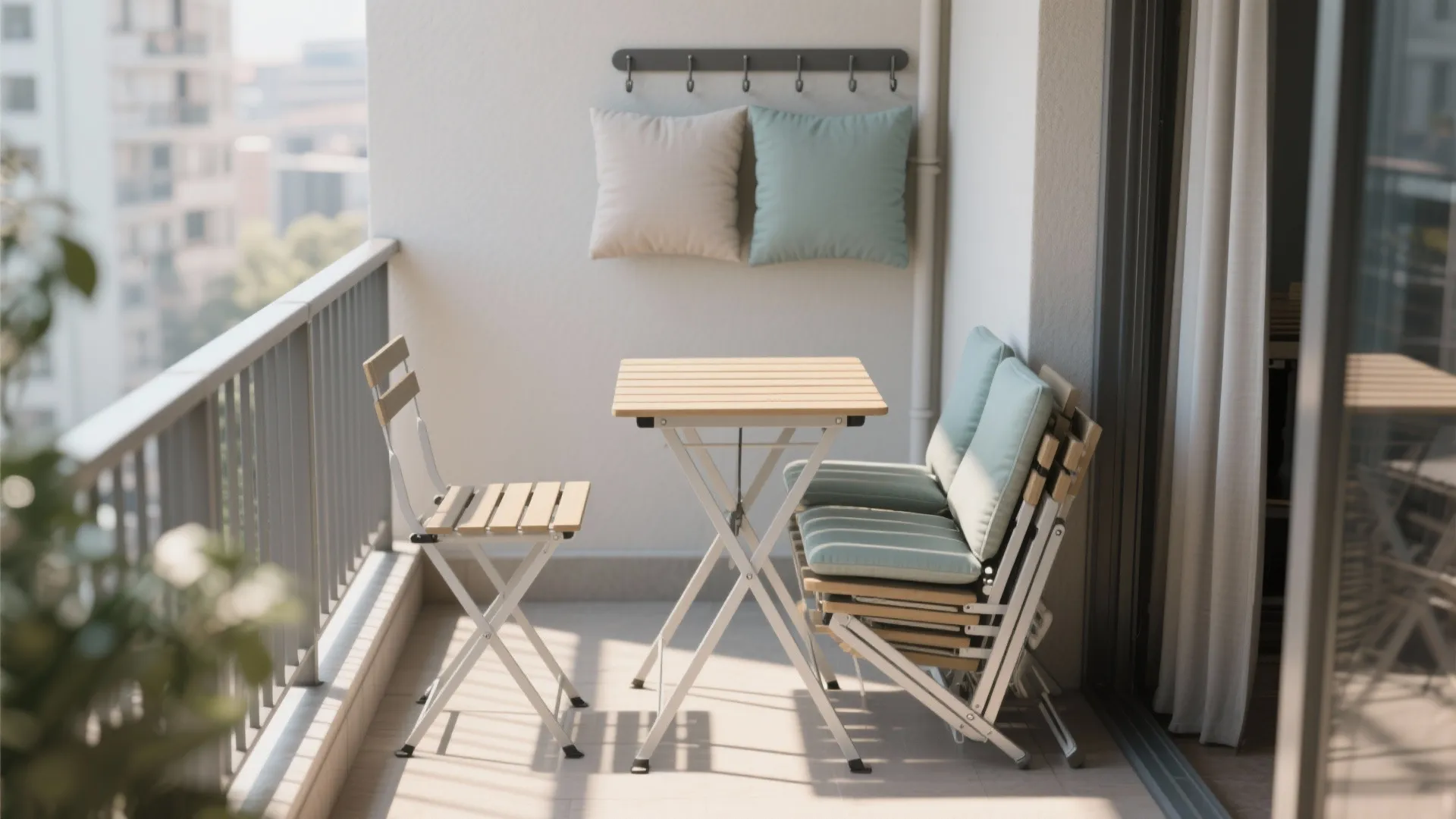 1. Foldable, stackable and stow-away pieces