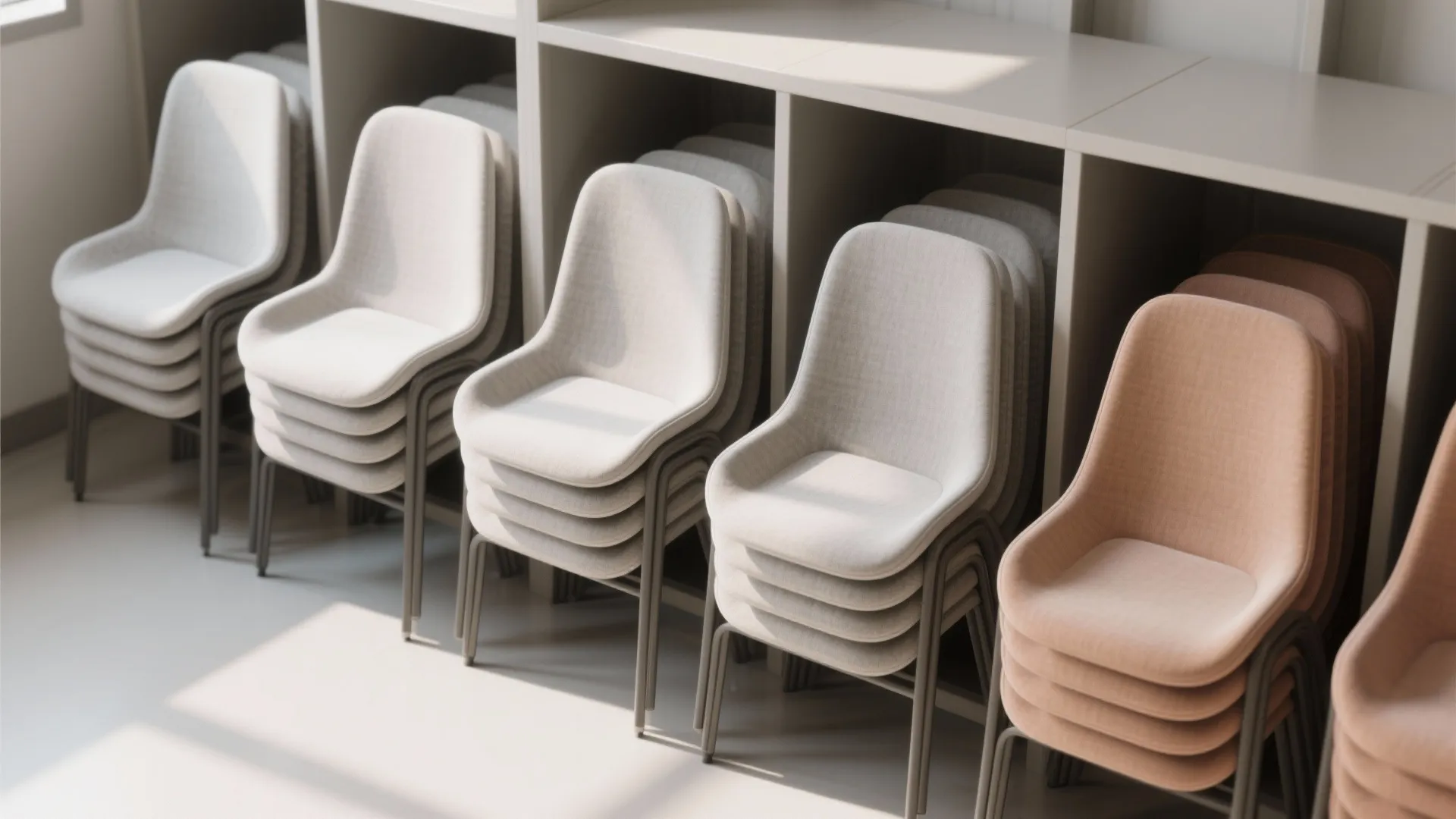 2. Plush folding or stackable chairs