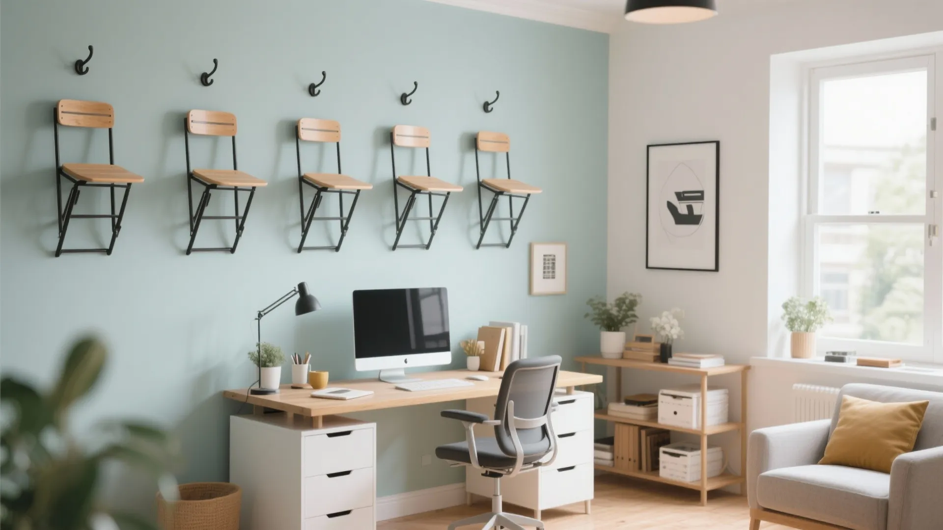 8. Foldable chairs for instant flexibility