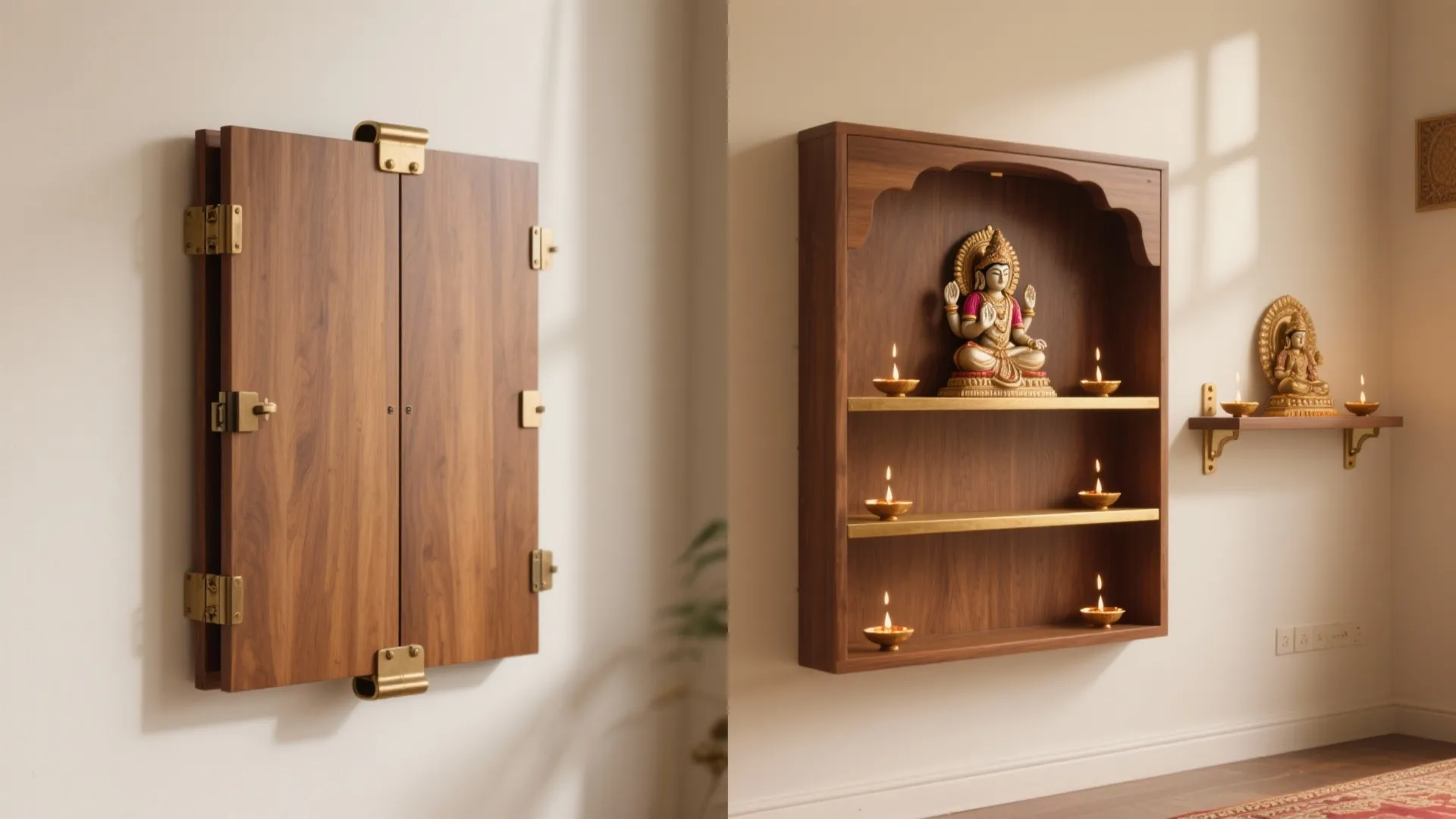 Foldable or wall-mounted chowki for renters