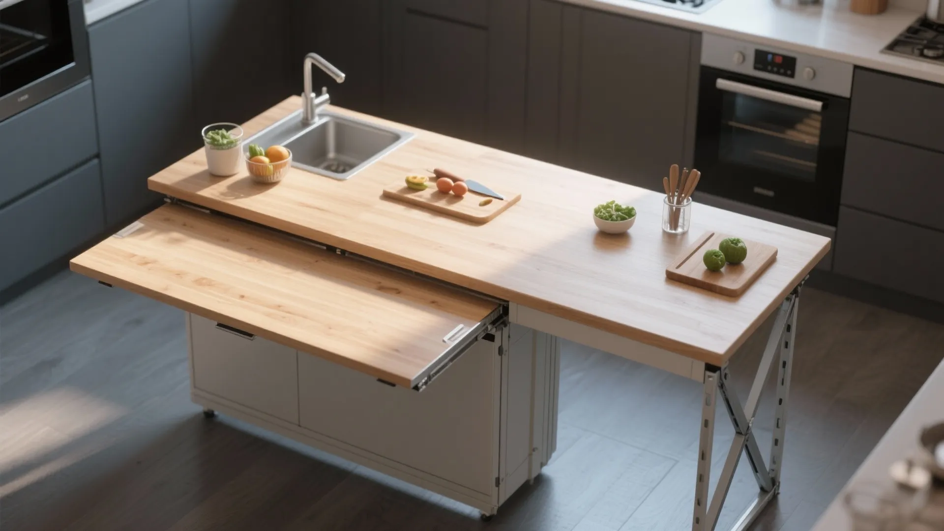 8. Foldable or Pull-out Counters