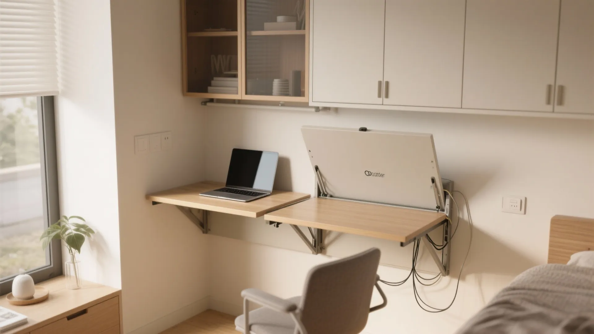 1. Foldable Desks with Hidden Storage