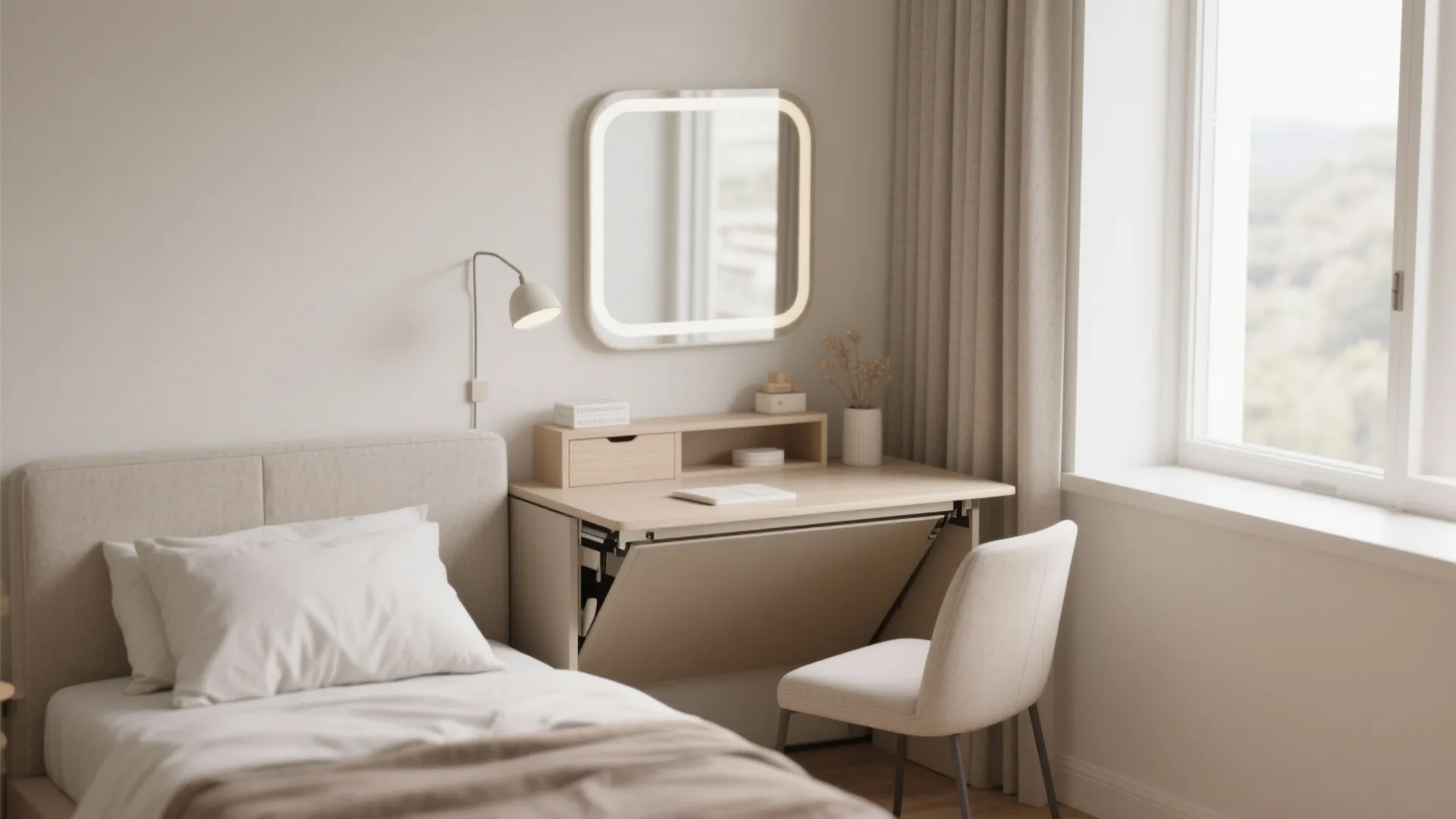 6. Foldable Desk or Vanity