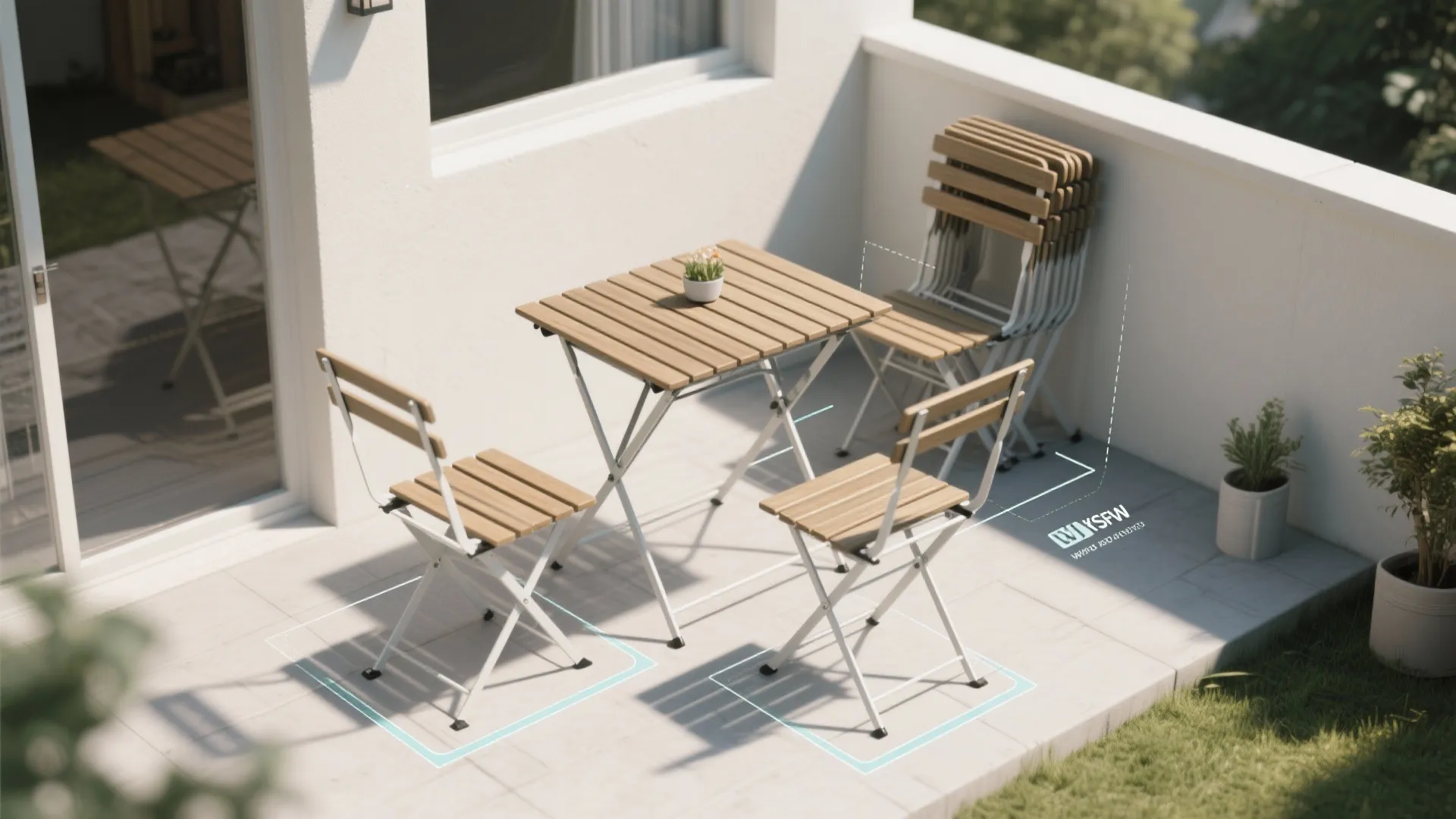 3. Foldable and stackable dining options