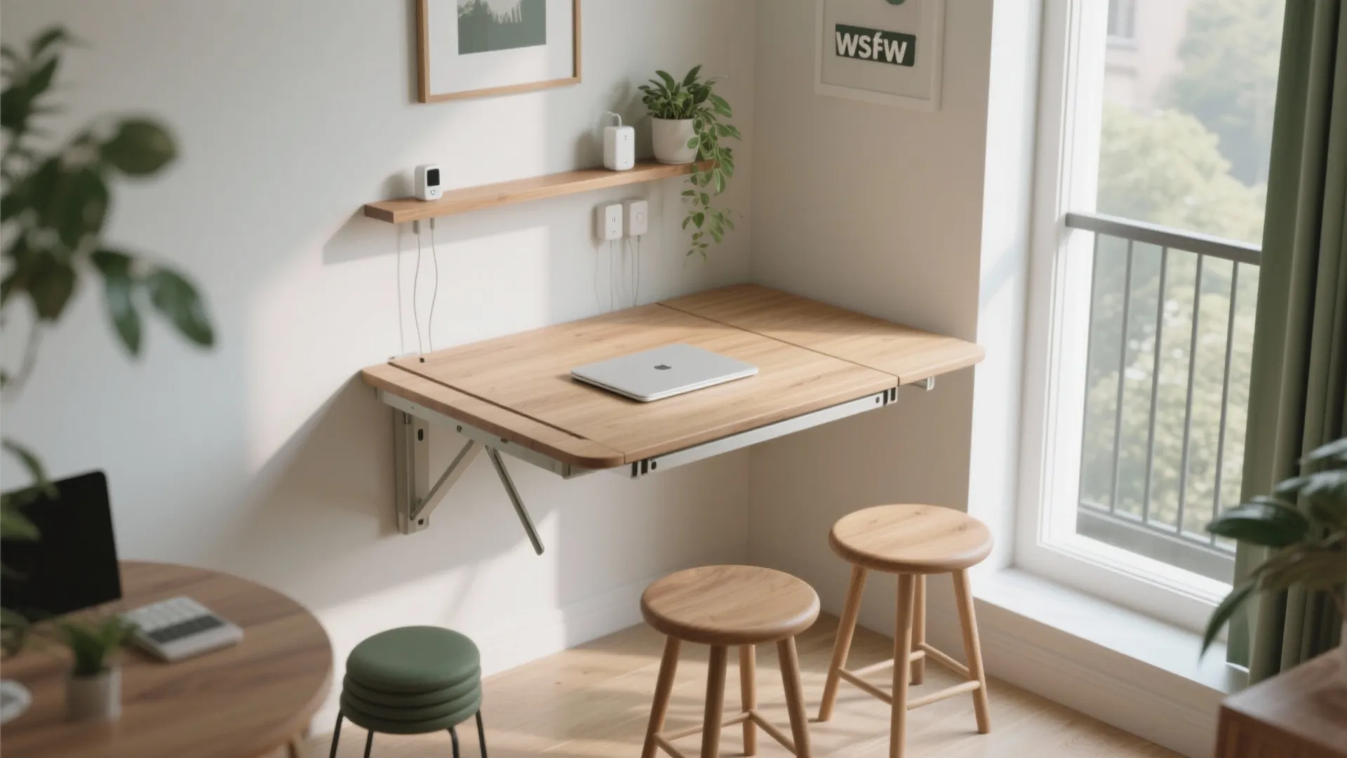 Foldable dining-work hybrid corner
