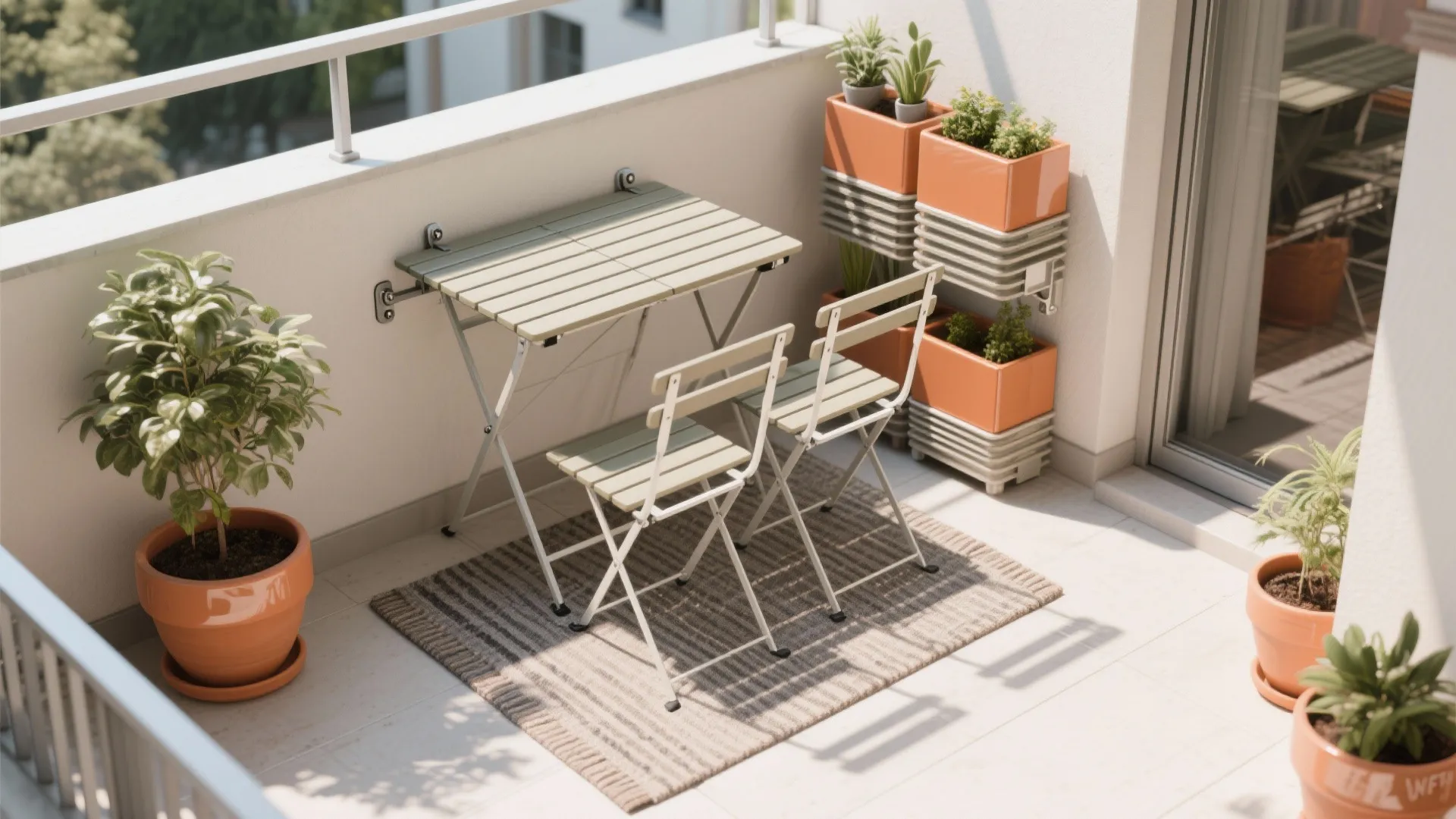 Foldable Dining, Stackable Planters