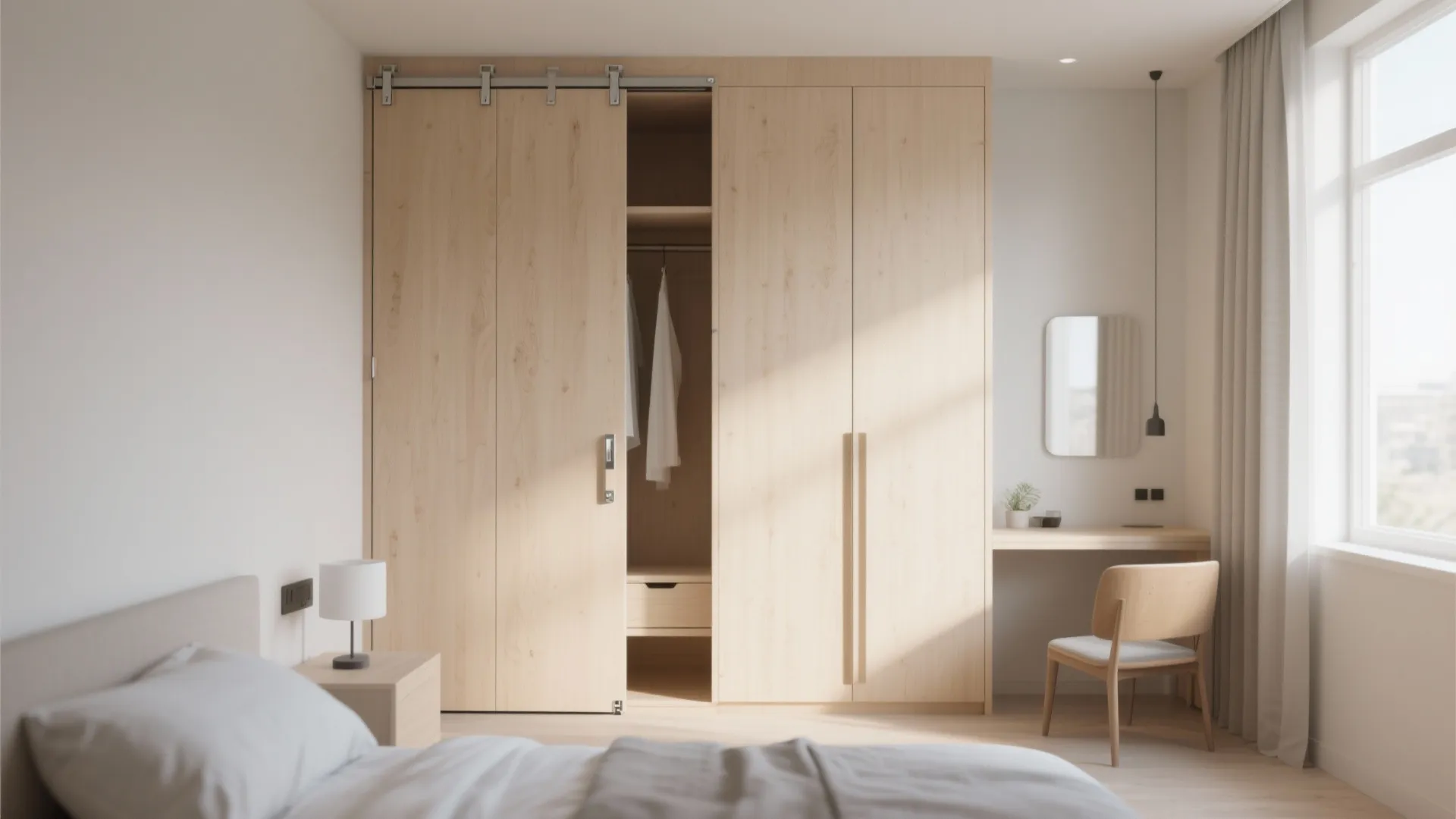 Wardrobe with Foldable Doors