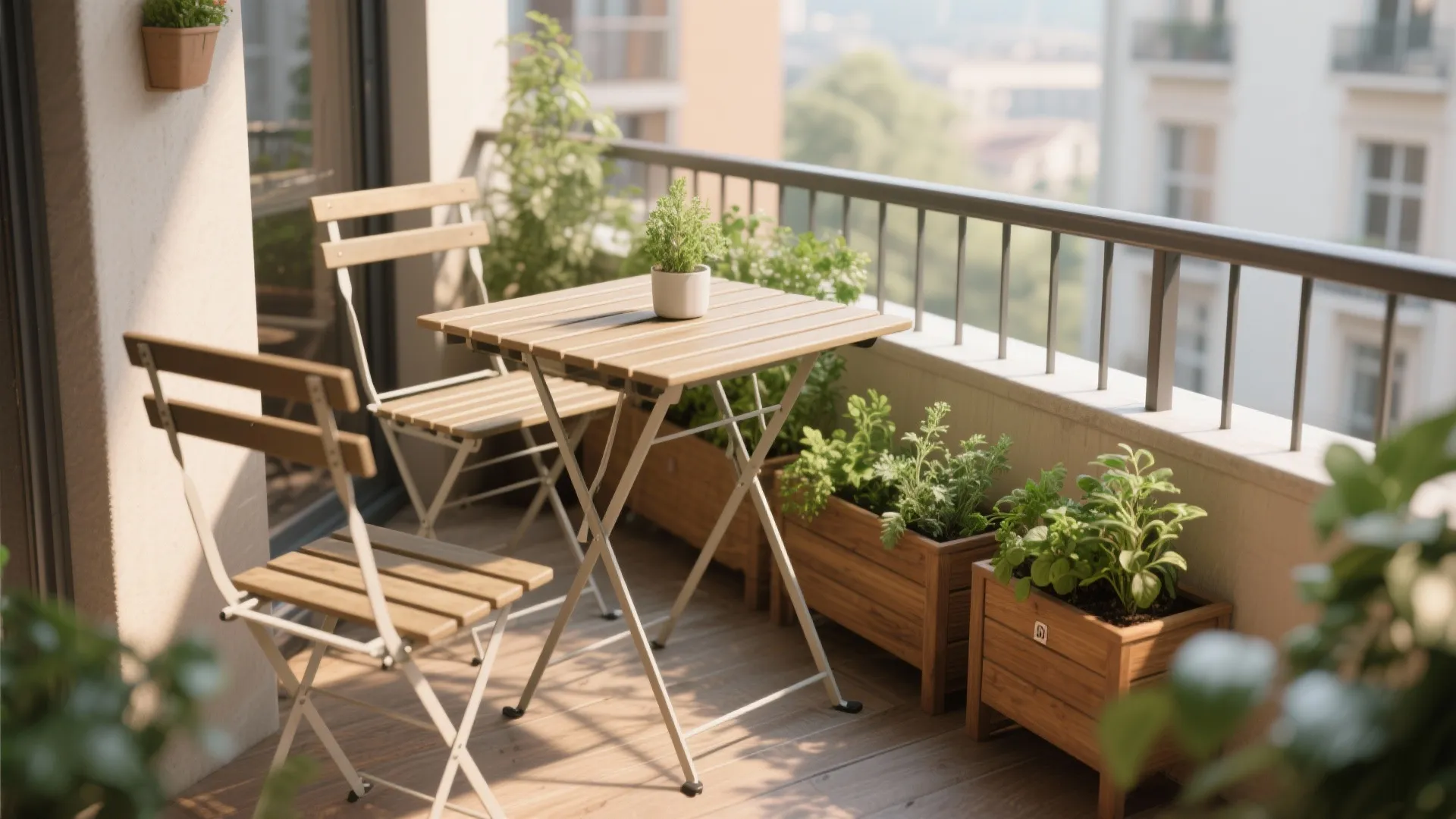 Foldable Furniture with Hidden Planters