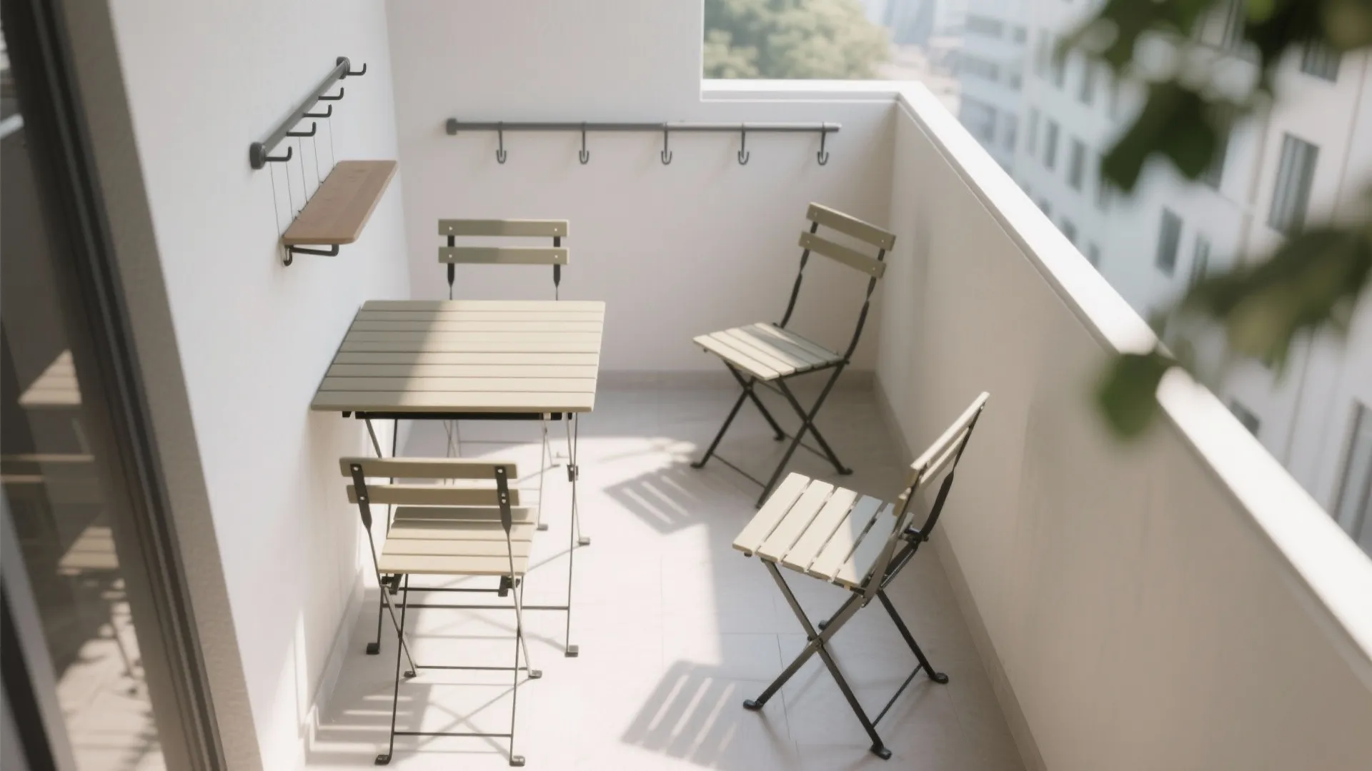 Foldable furniture that disappears