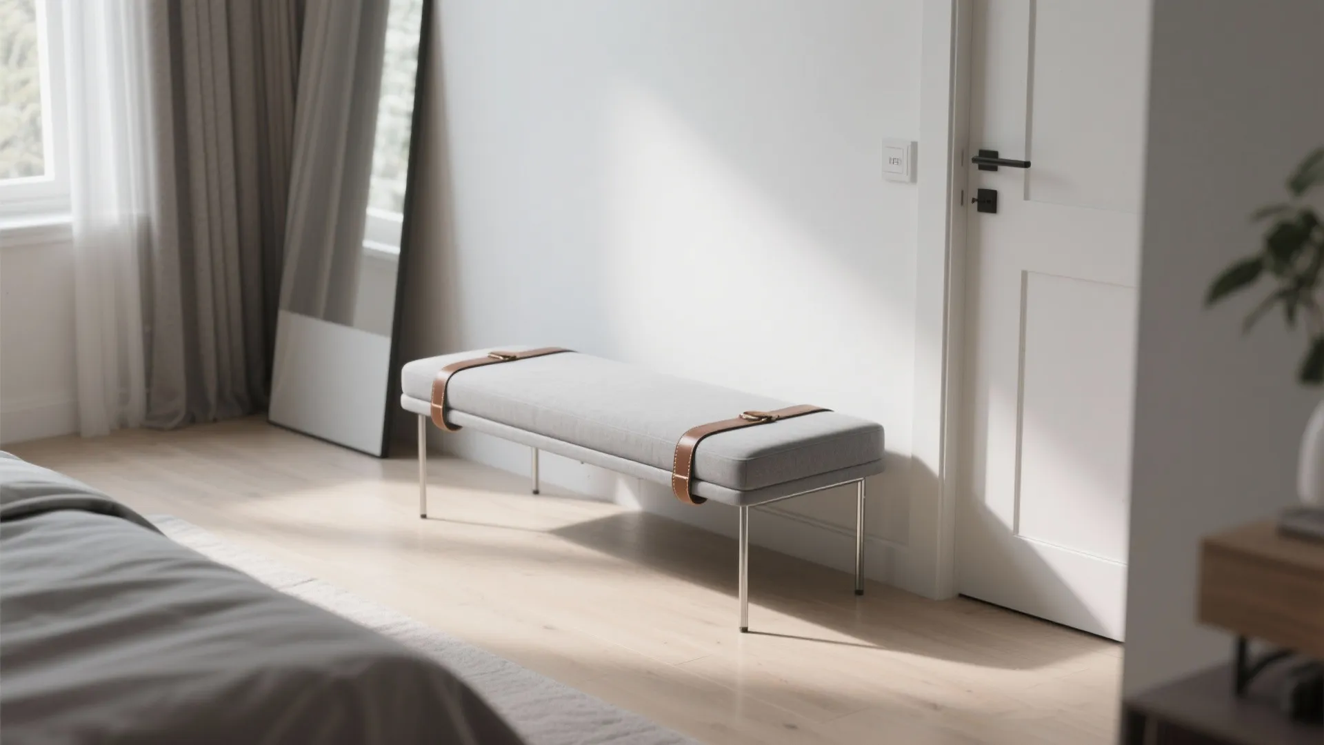 5. Foldable or lightweight bench for flexible rooms