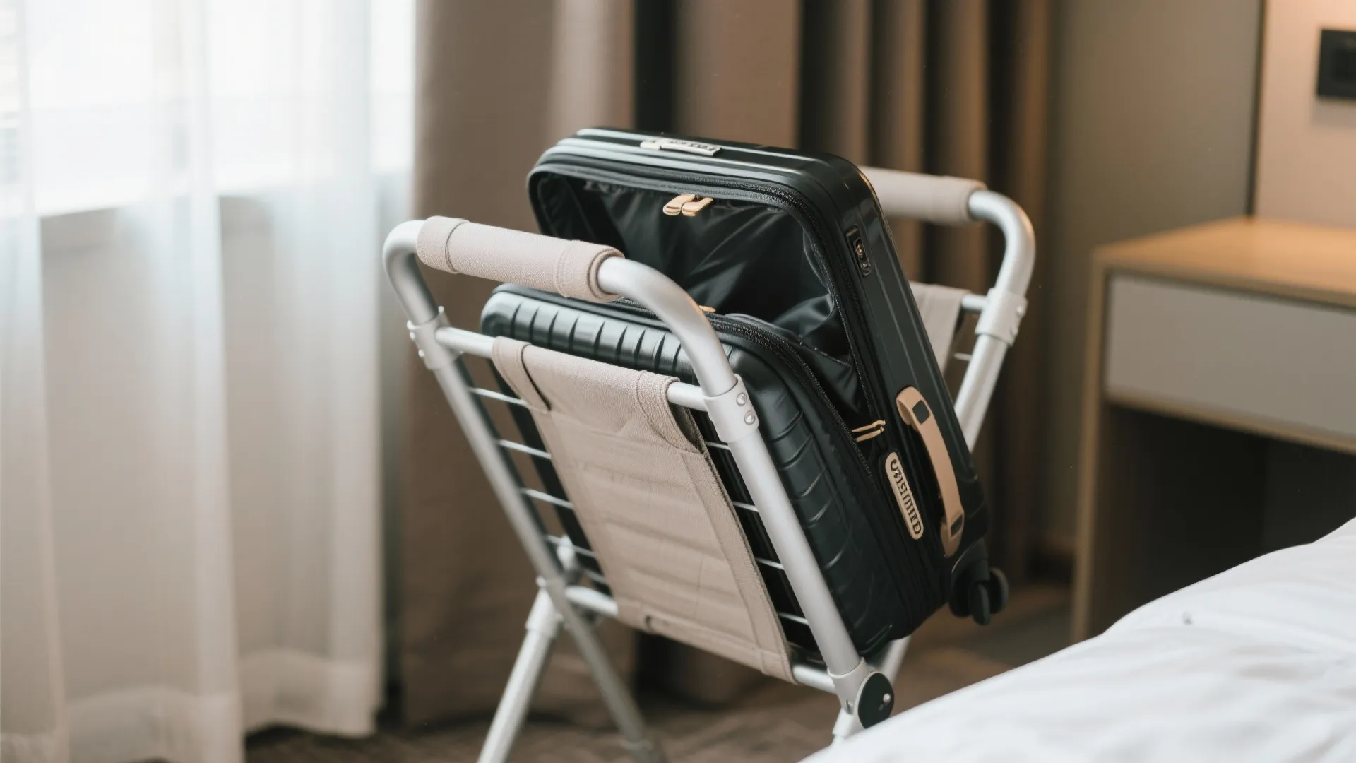 10. Foldable Luggage Rack