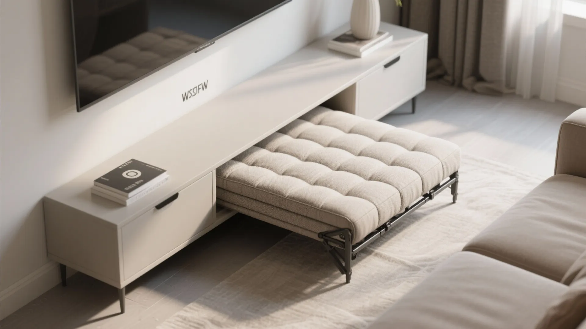 5. Foldable ottoman for true small-space living