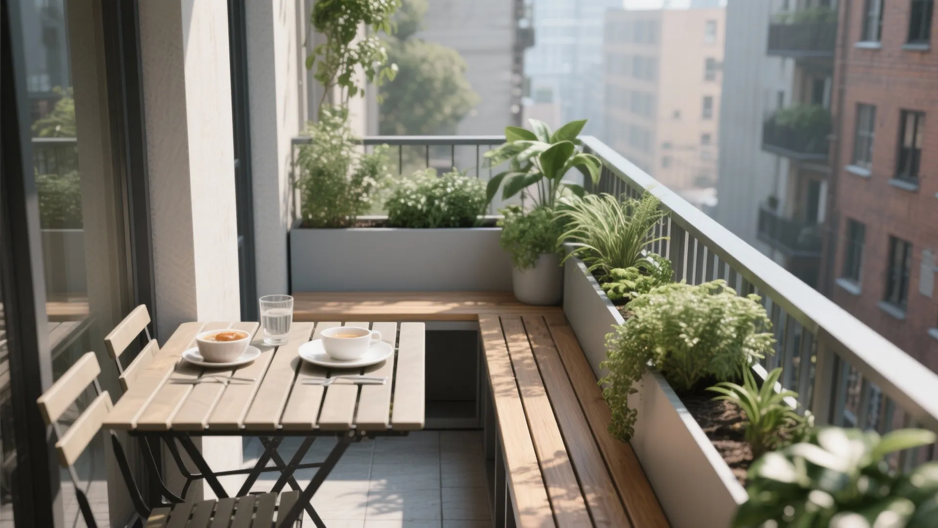 Foldable Furniture with Integrated Planters