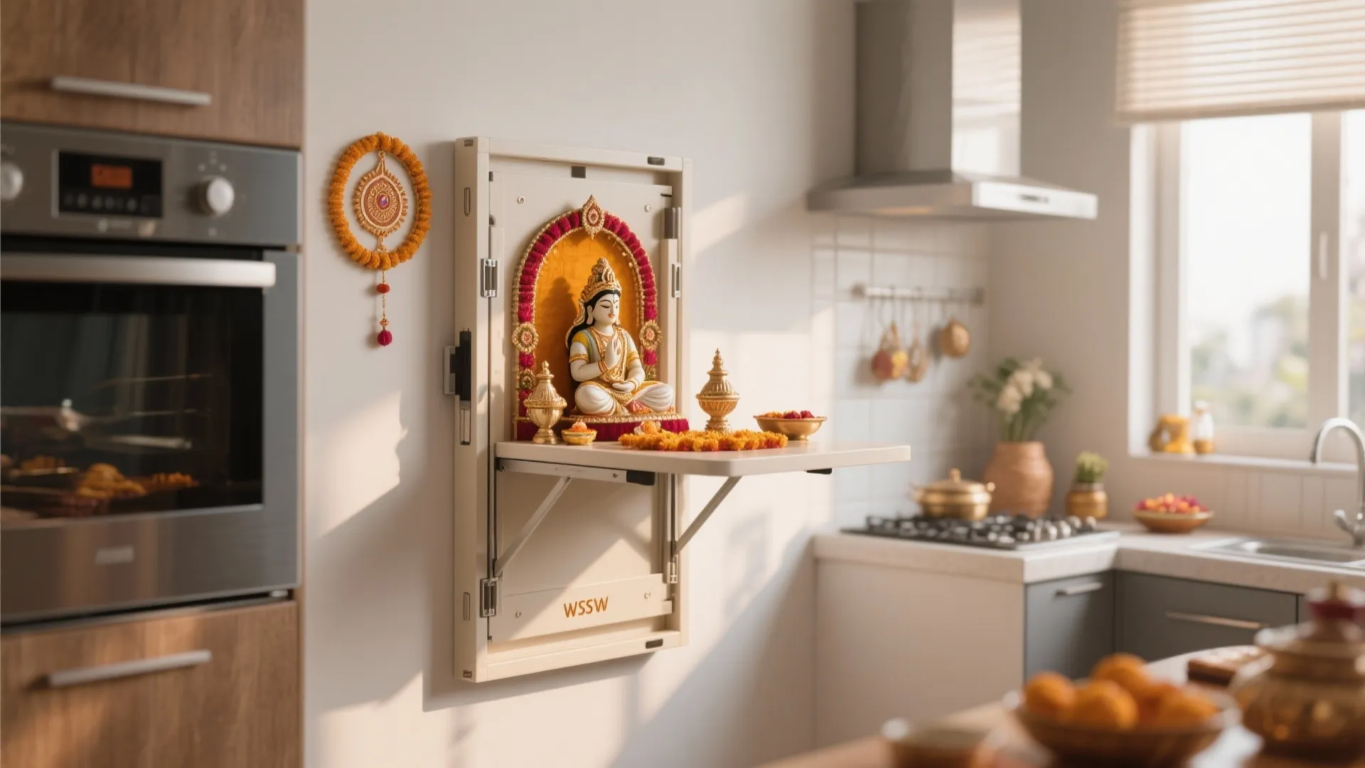 Foldable Pooja Setup
