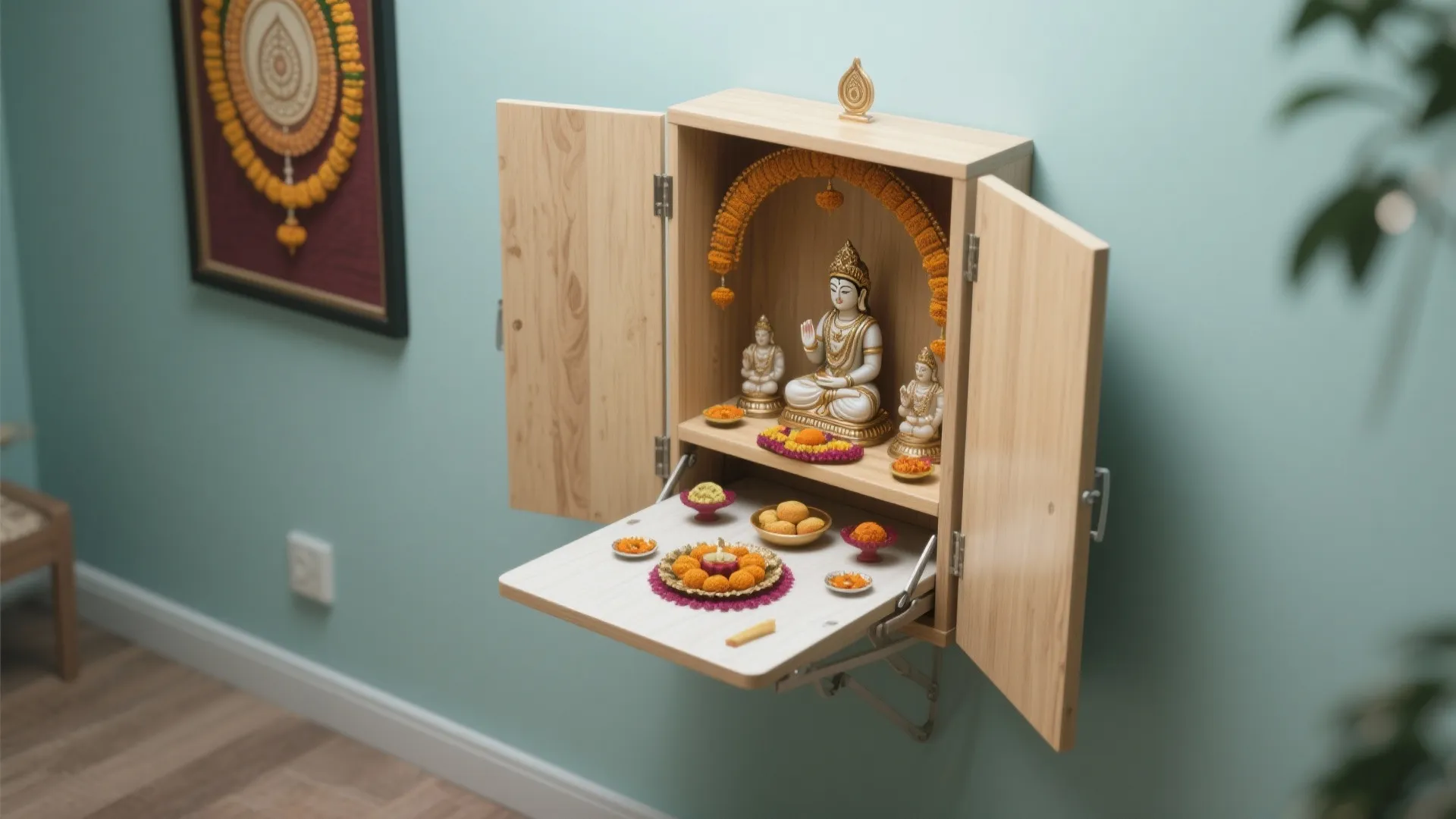 Foldable Pooja Table