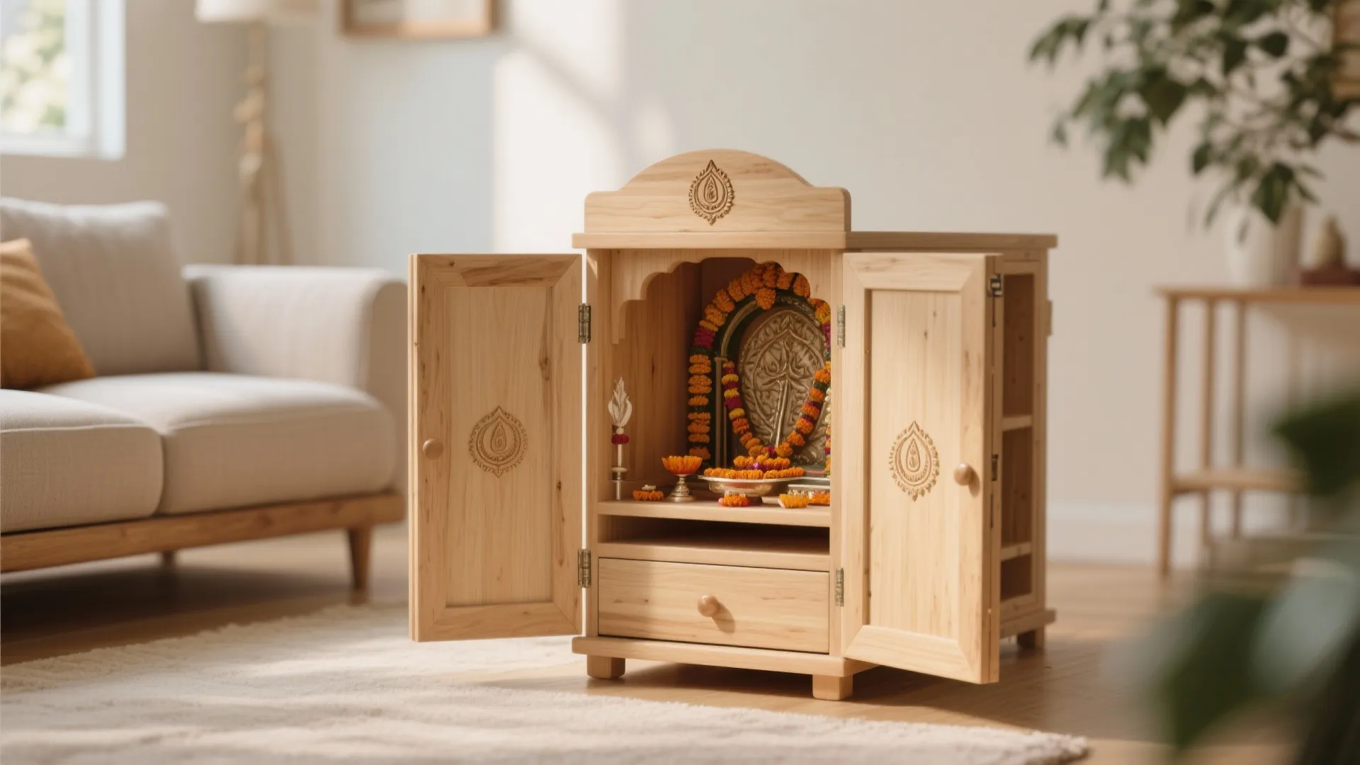 Foldable Pooja Setup