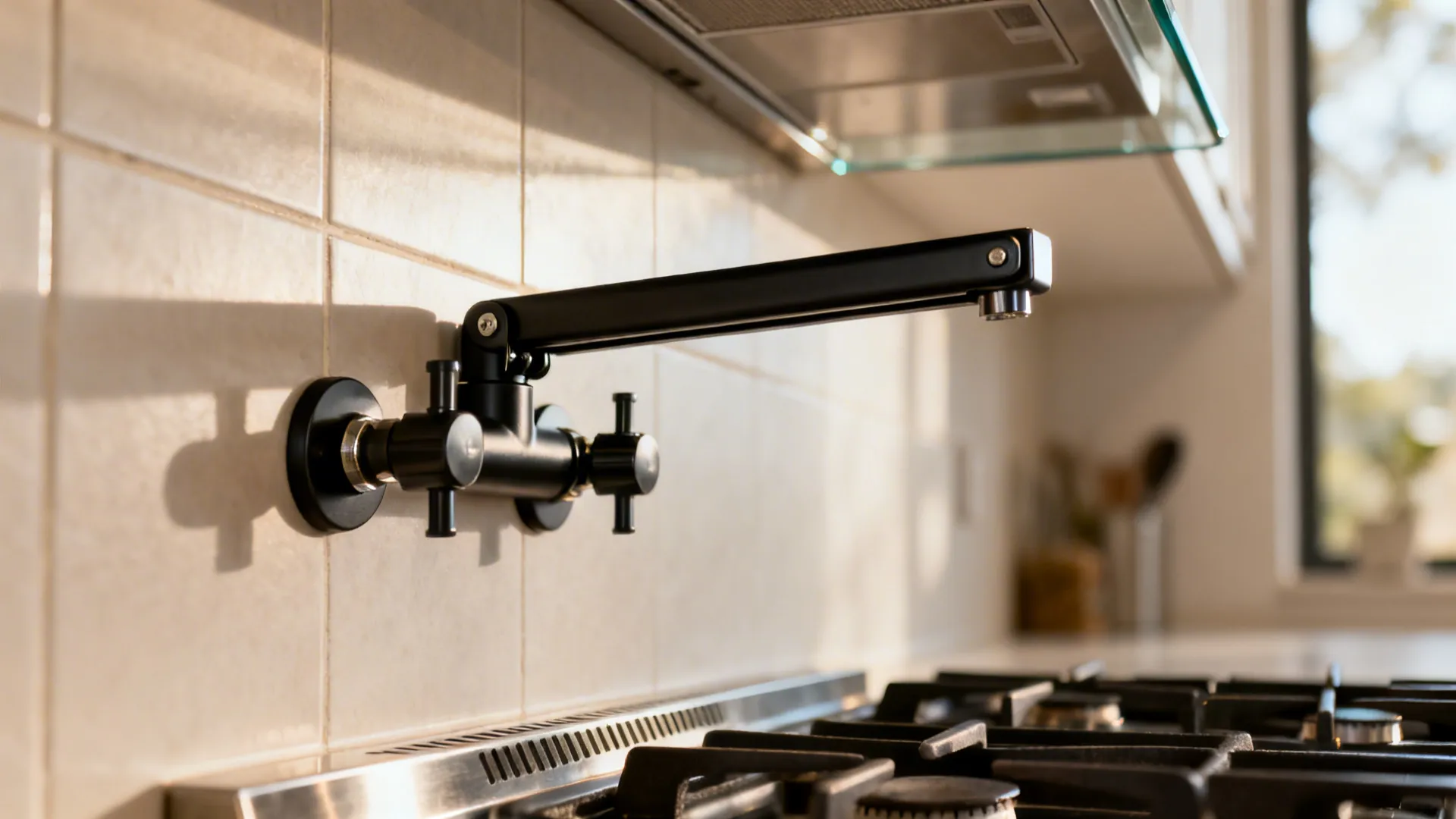 2) Foldable pot filler near the cooktop