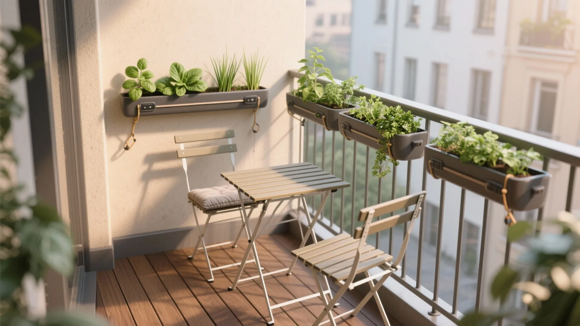 Foldable Furniture + Slim Rail Planters