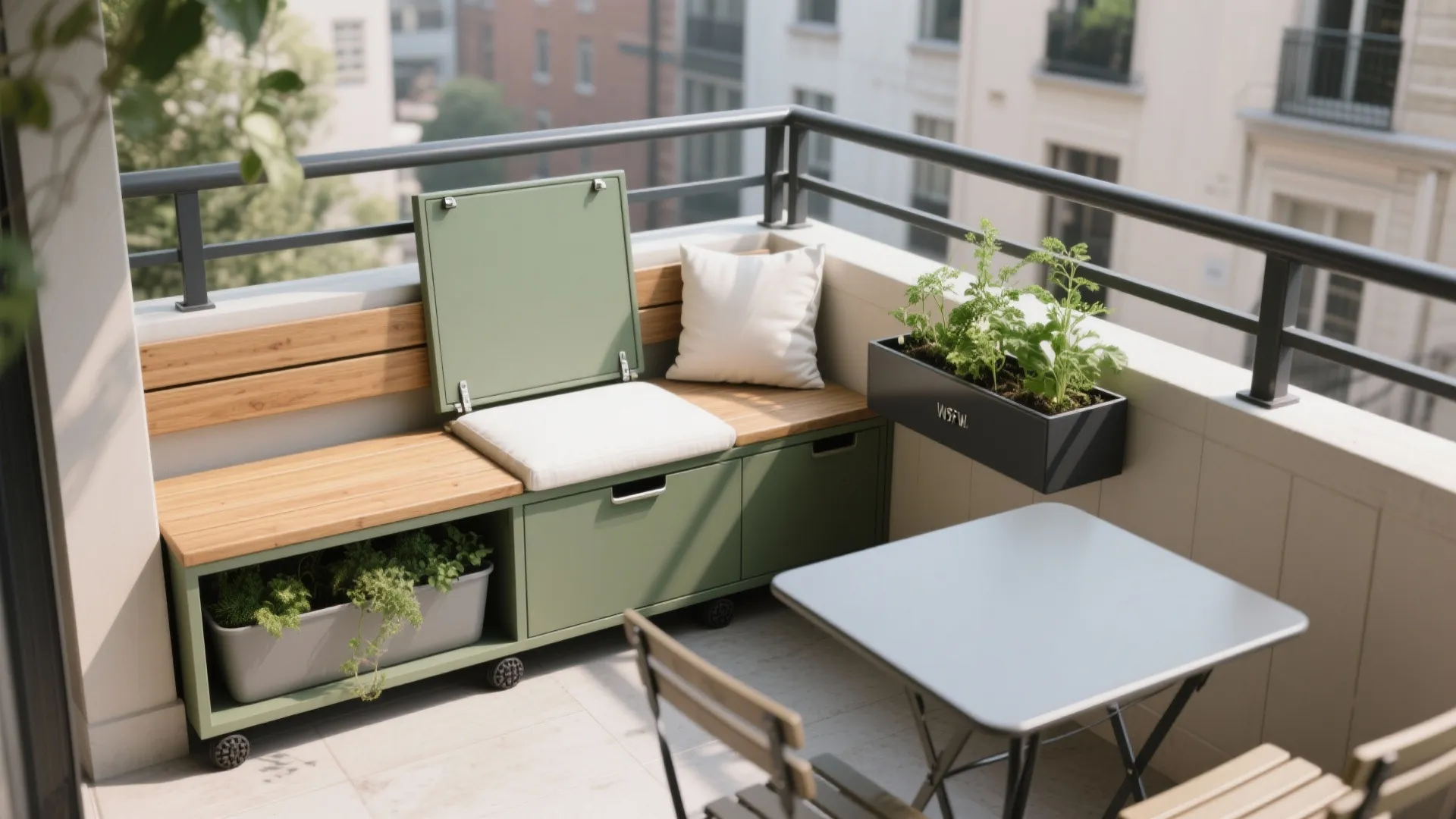 Foldable Seating That Doubles as Planters