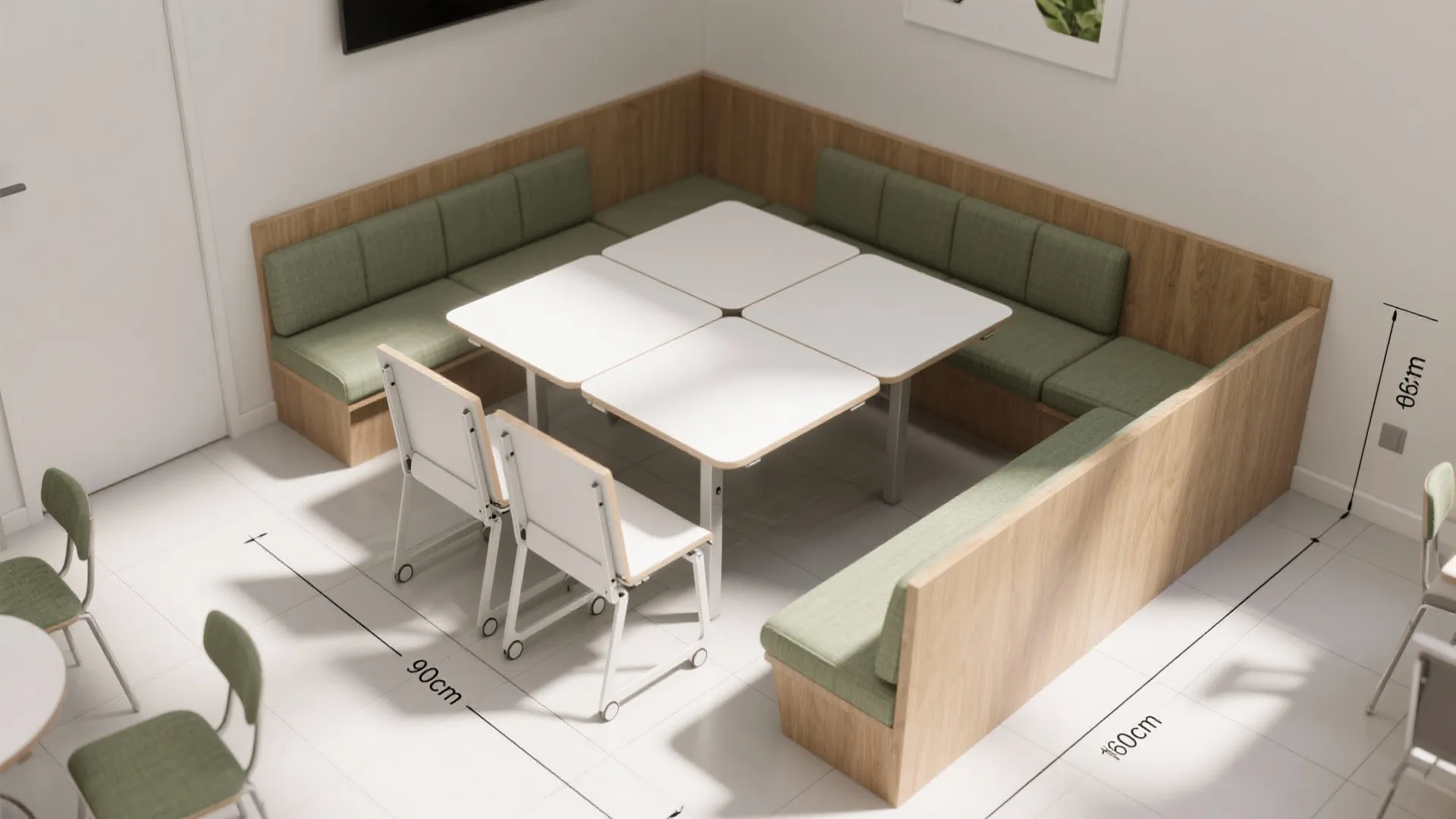 2. Foldable Social Zone