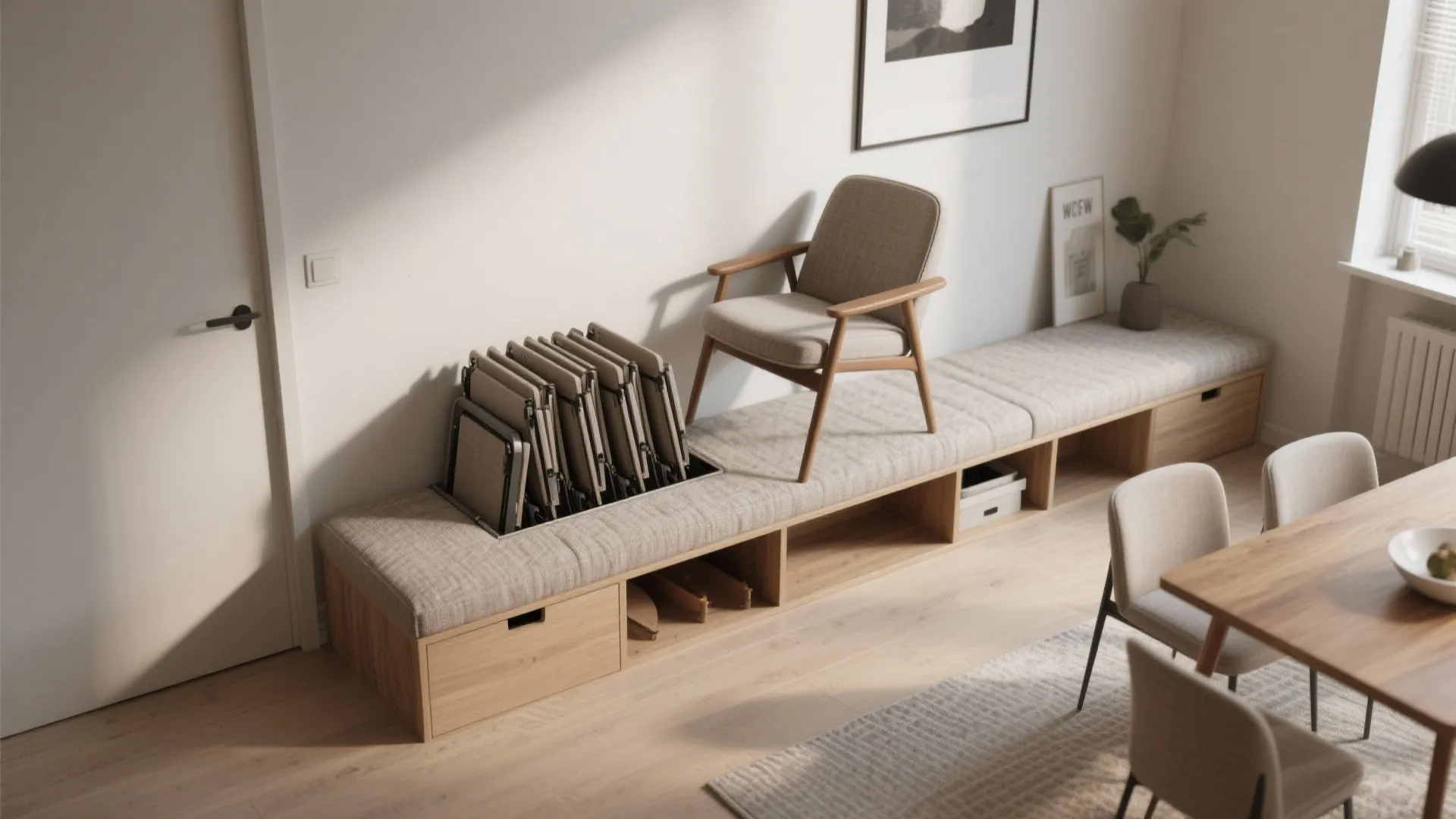 5. Foldable or Stackable Accent Club Chair for Multi-Use Rooms