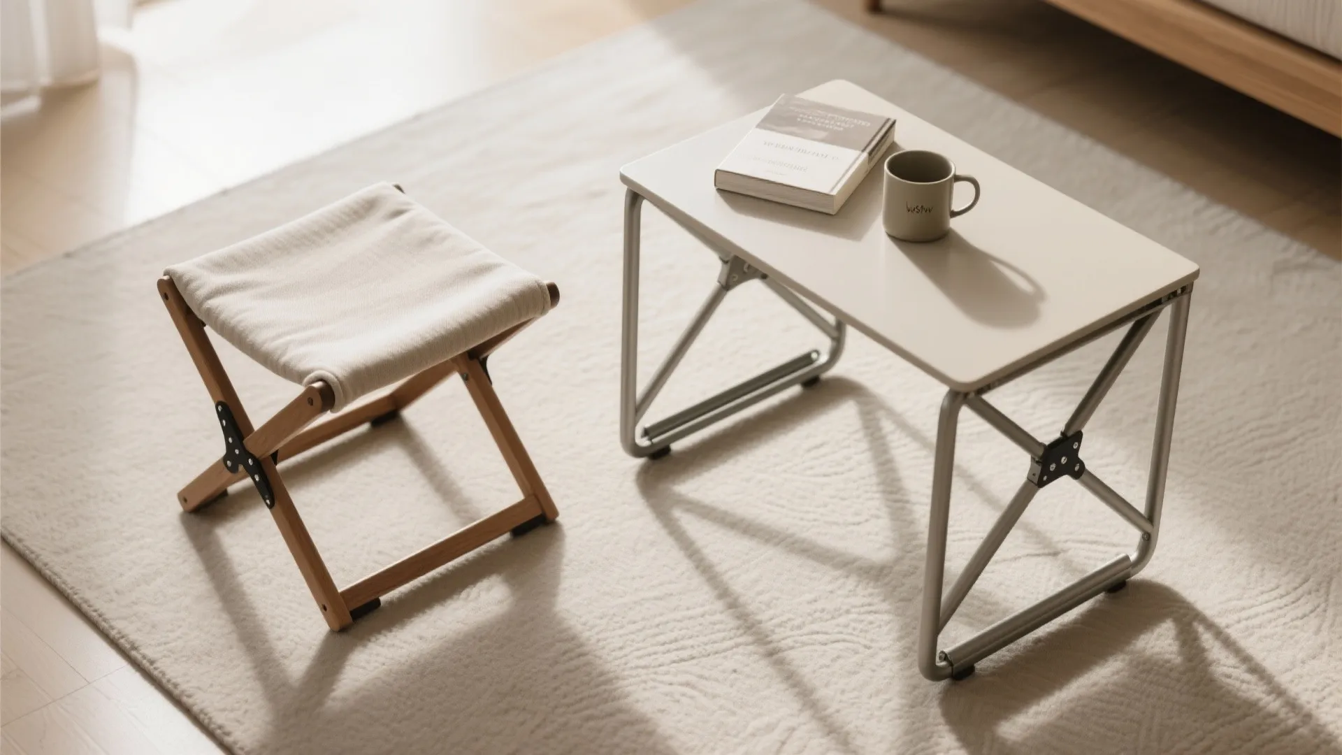 Foldable accent stool (doubles as side table)