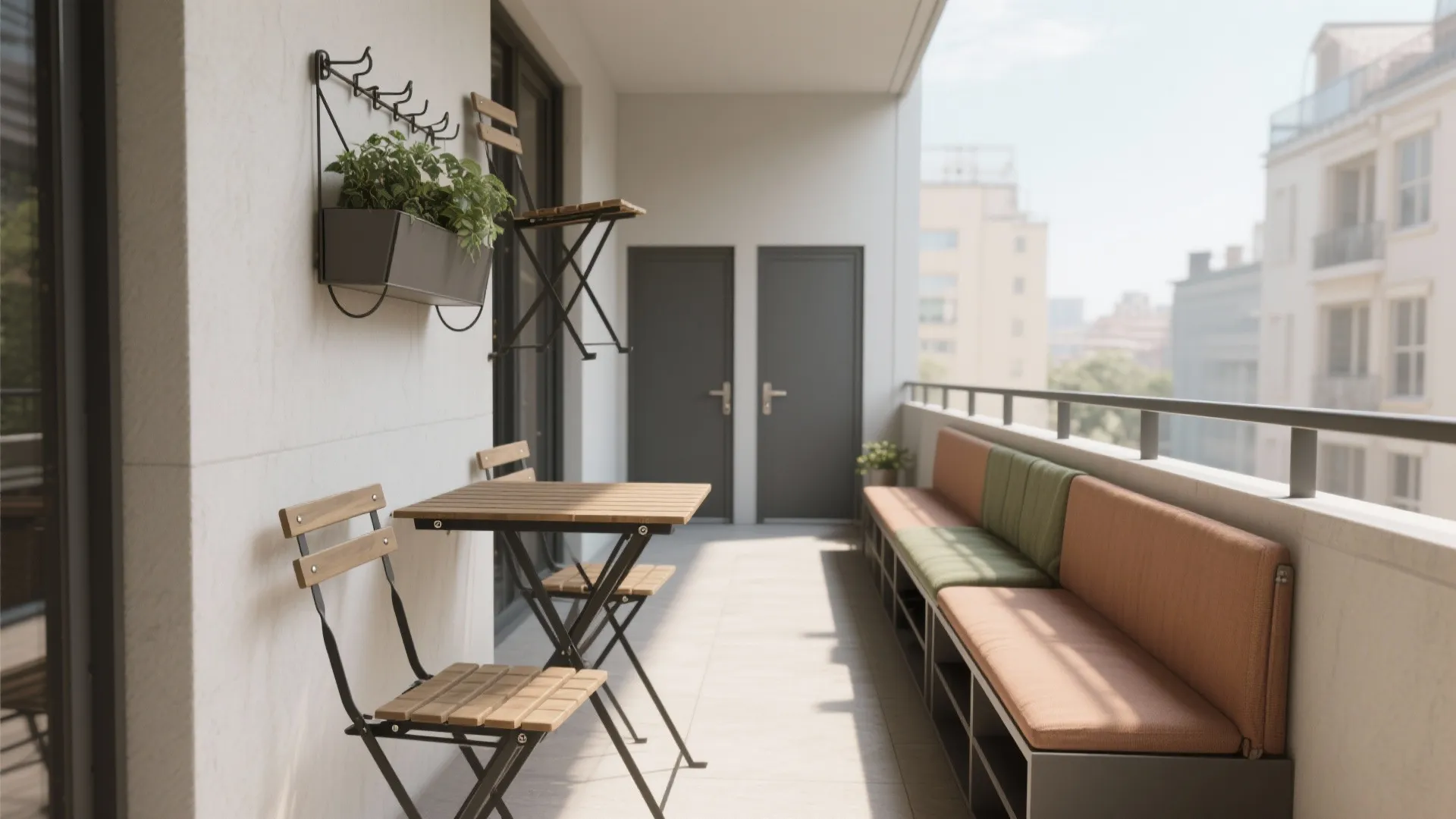 Slimline Seating with Foldables and Hidden Storage