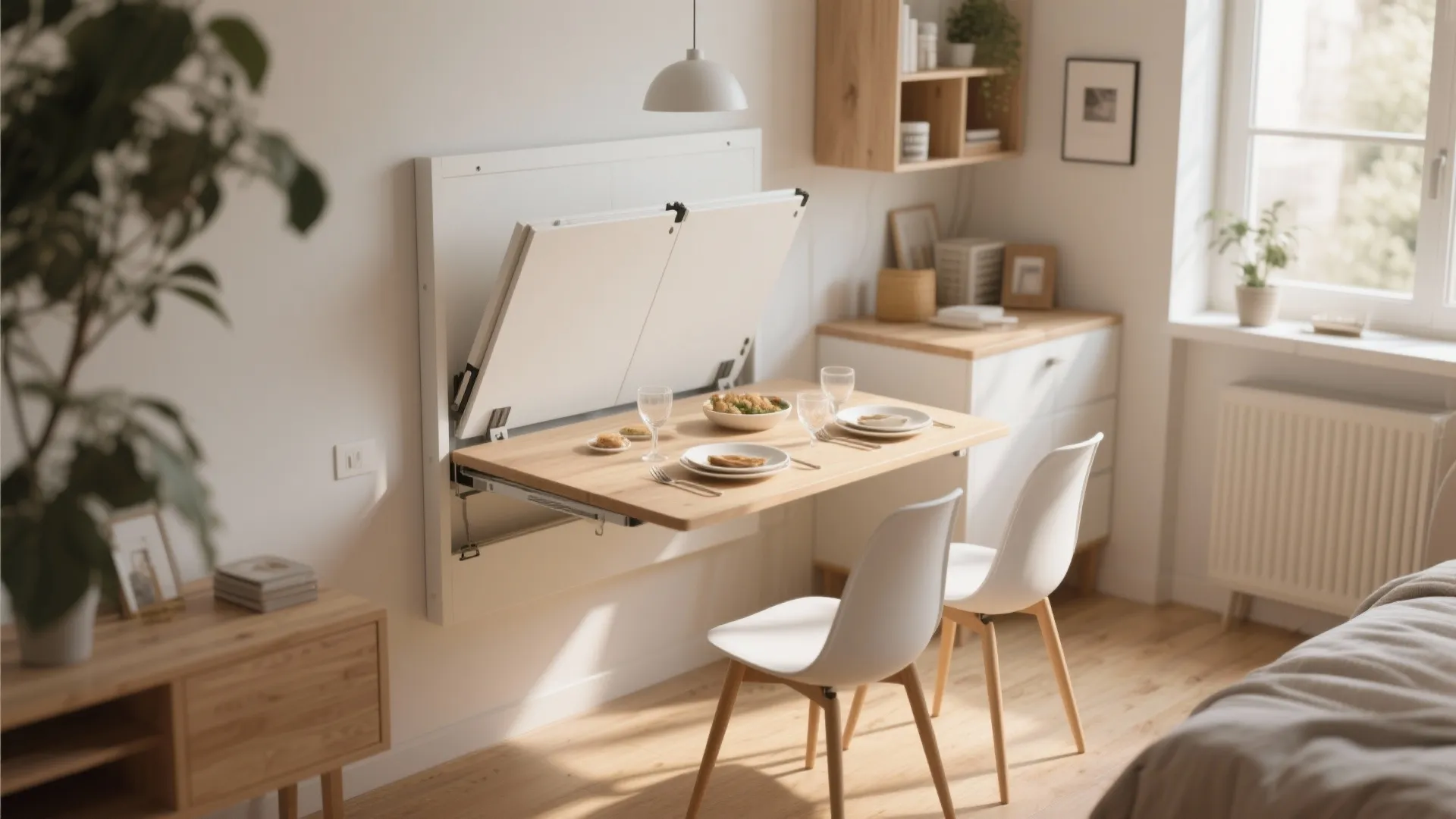 1. Foldable Dining Table Magic