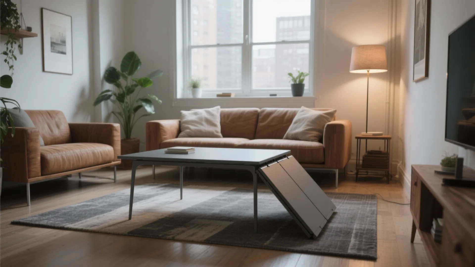 Foldable Center Table for Living Room: Space-Saving Style