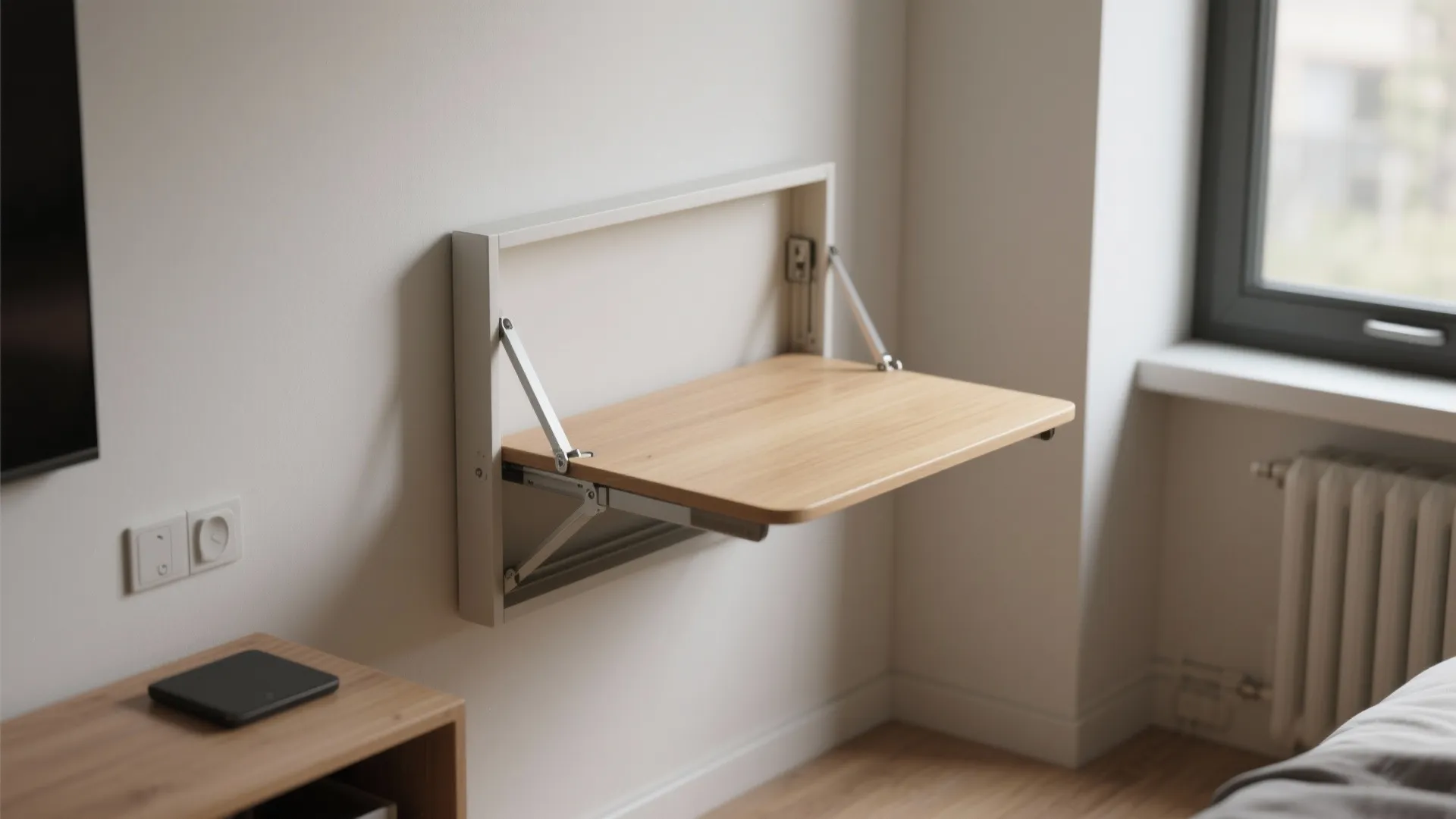 Wall-mounted foldable desks