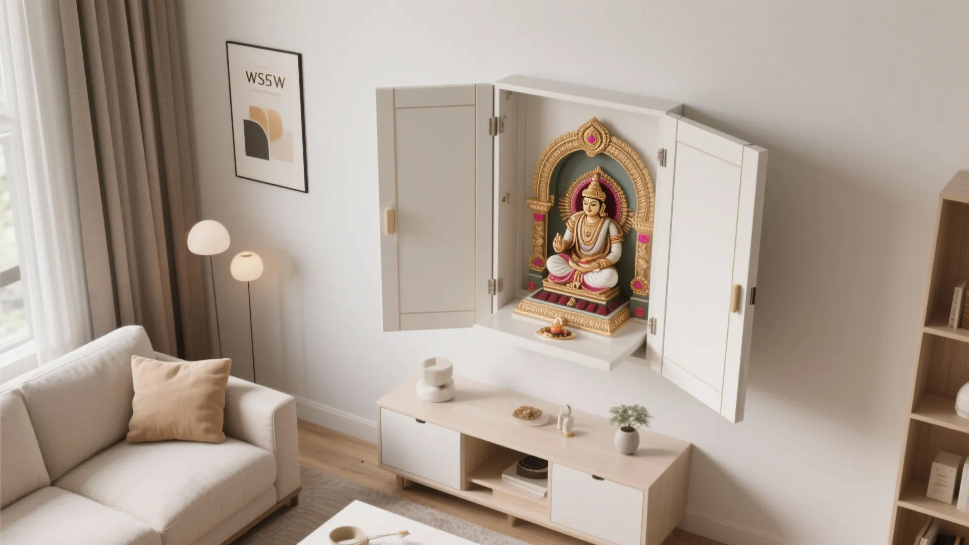 Foldable Wall-mounted Mandir