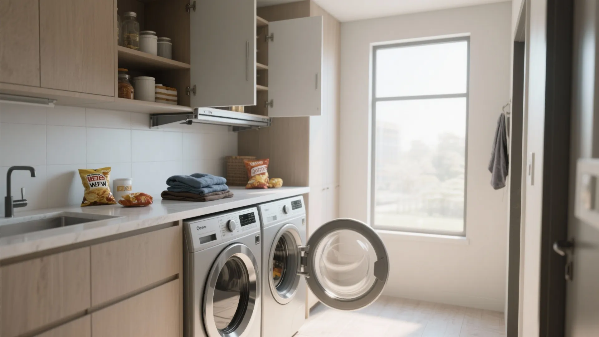 3. Foldable Worktop Above Appliances