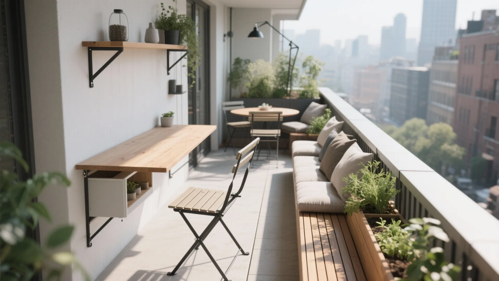 Foldable Furniture + Planter Zoning