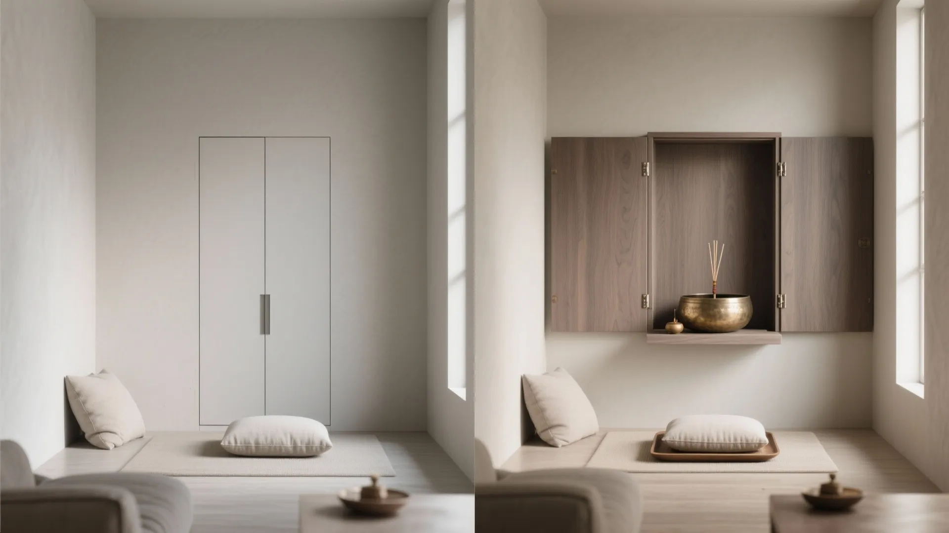 5) Flexible Nooks: Foldaway Altars and Smart Storage