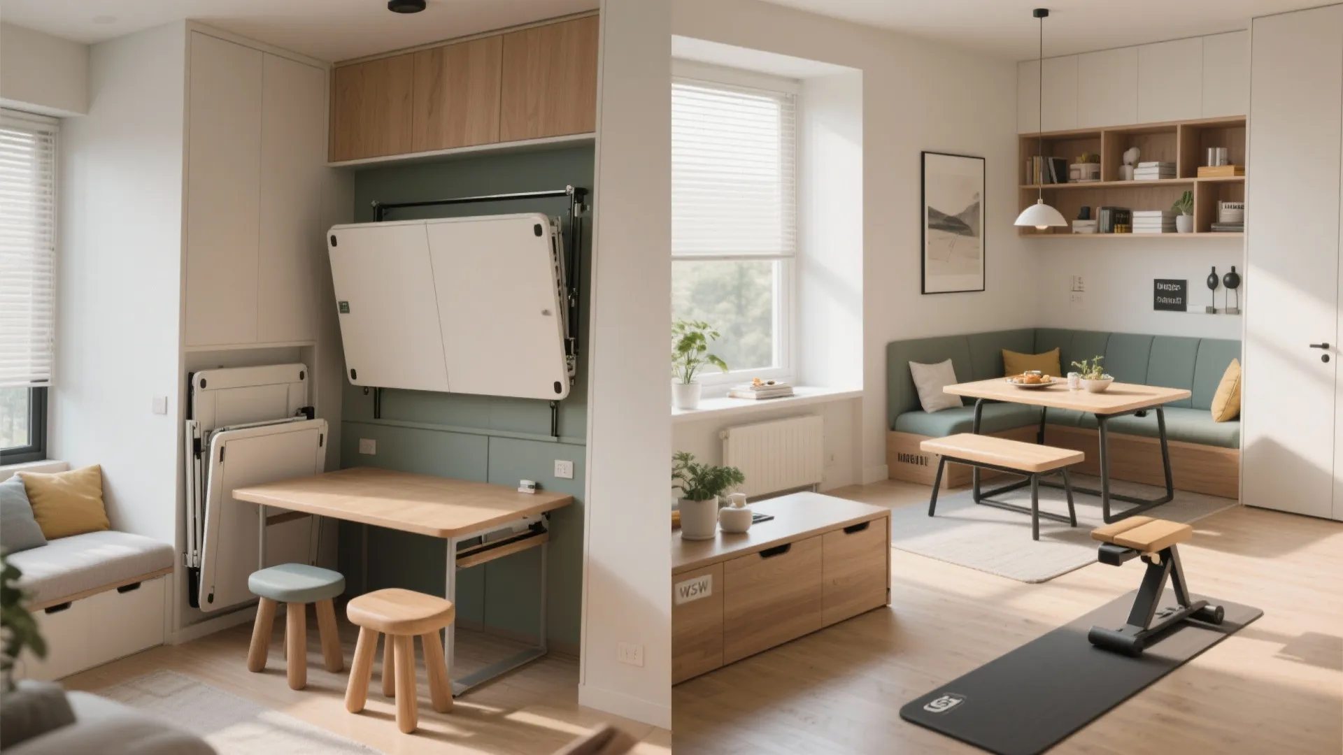 5. Fold-away furniture and 3D testing