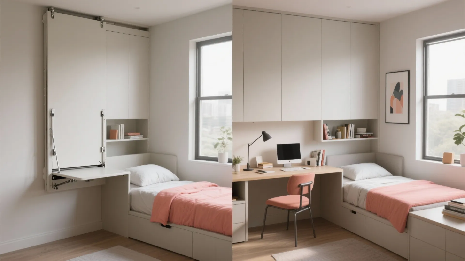 3. Fold-Away Furniture and Multi-Use Desks