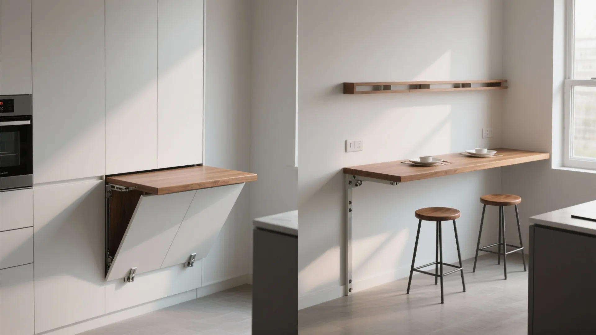 1. Foldaway breakfast bar