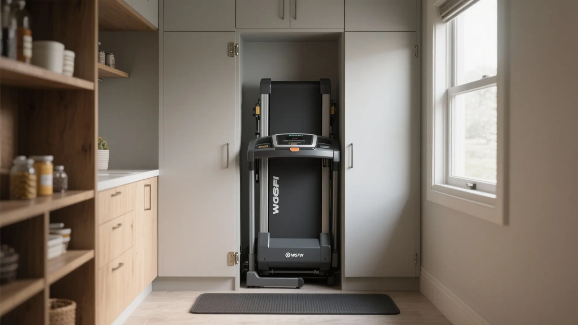 1. Foldaway cardio for instant free space