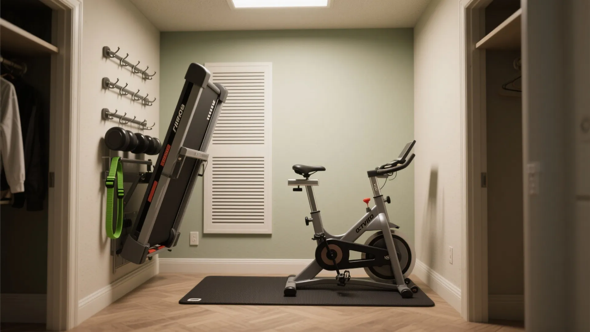 1. Fold-away cardio corner
