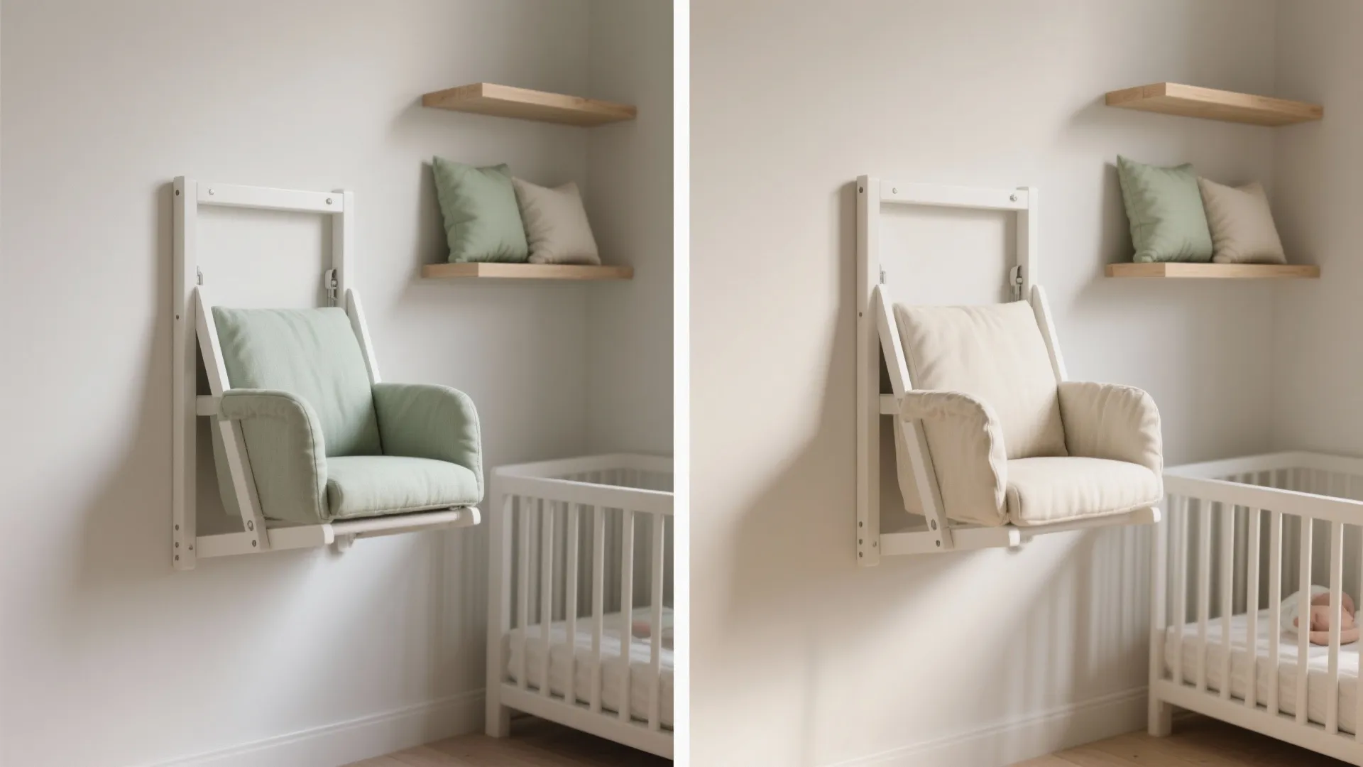2. Wall-mounted foldaway chair