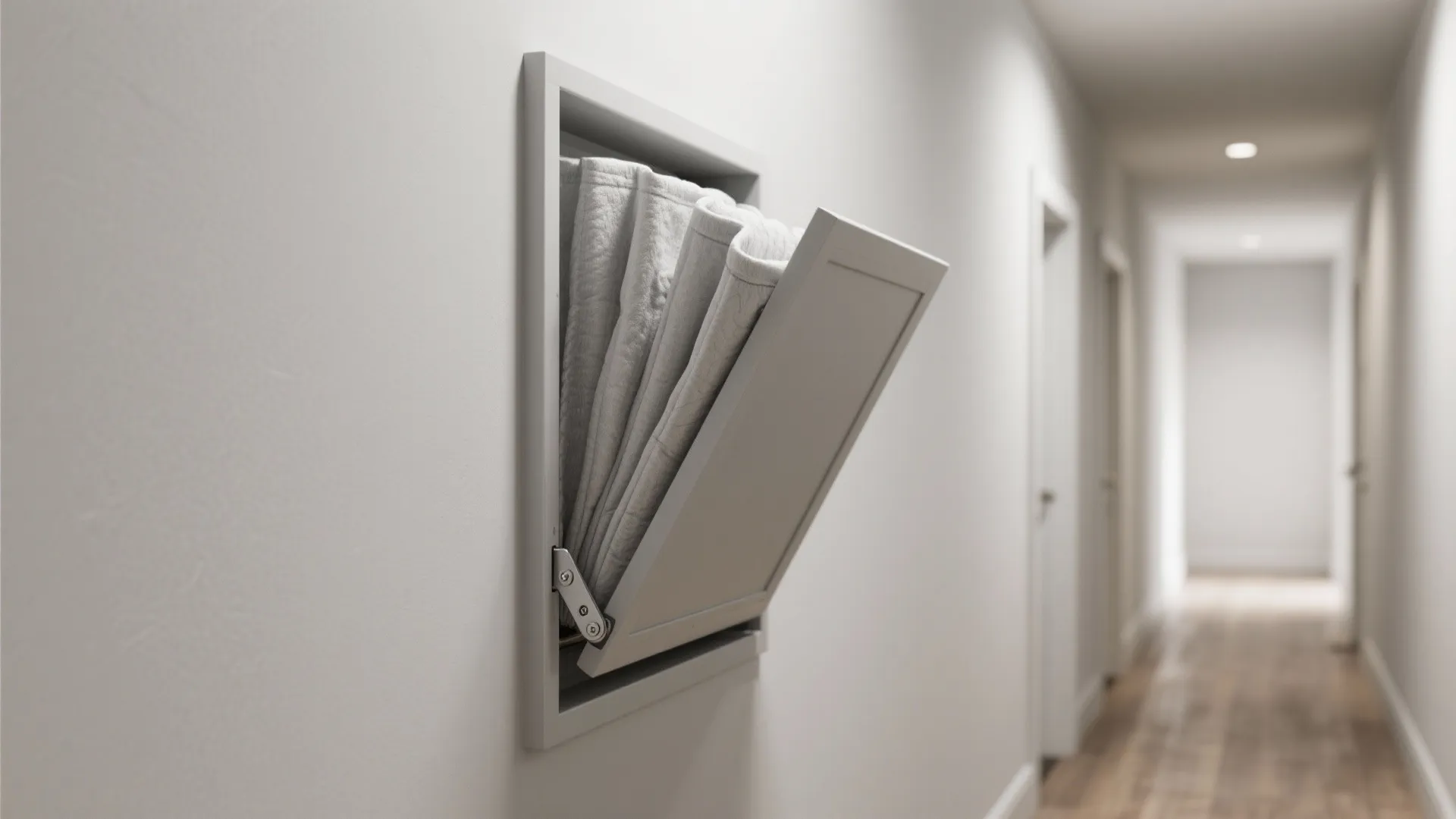 4. Foldaway wall chute for stacked apartments