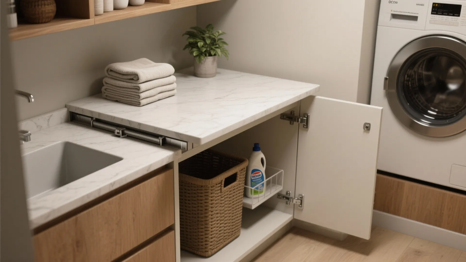 3. Fold-away counters and multipurpose surfaces