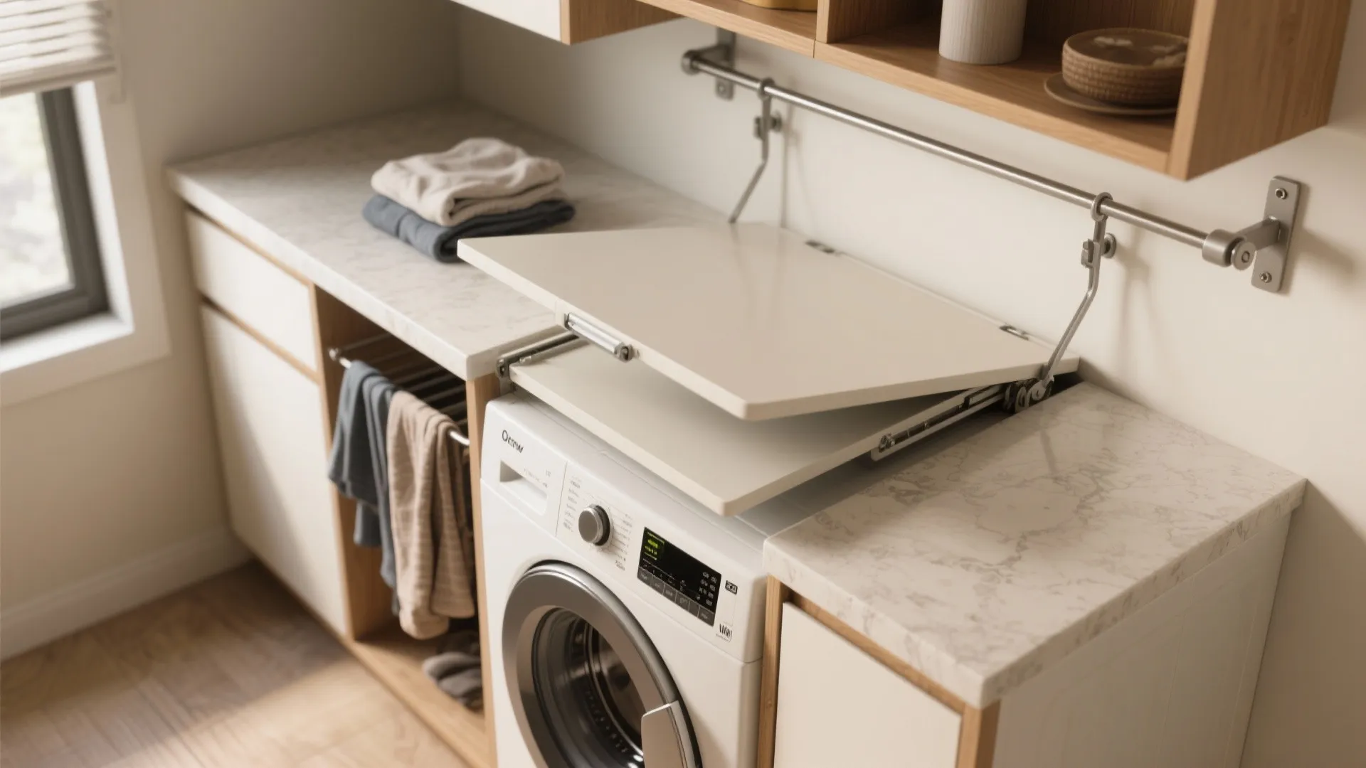 2. Fold-away work surfaces