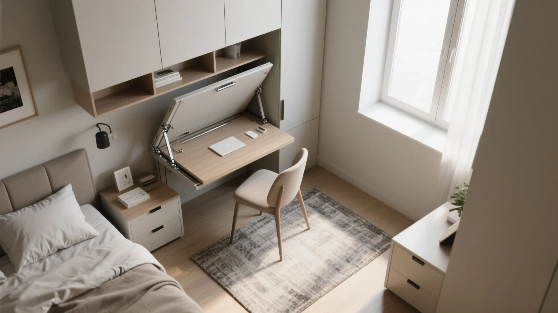 3. Multipurpose furniture and fold-away desks