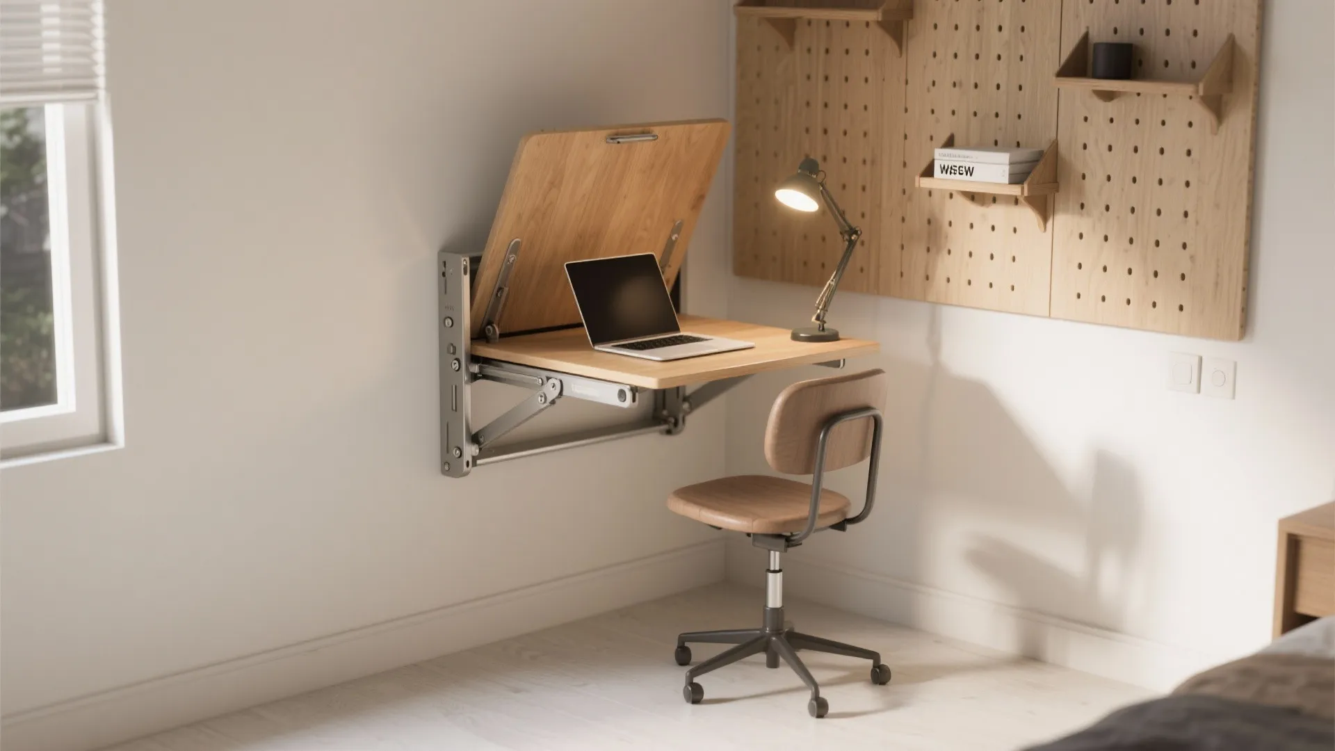 1. Micro-zoning with a Foldaway Desk