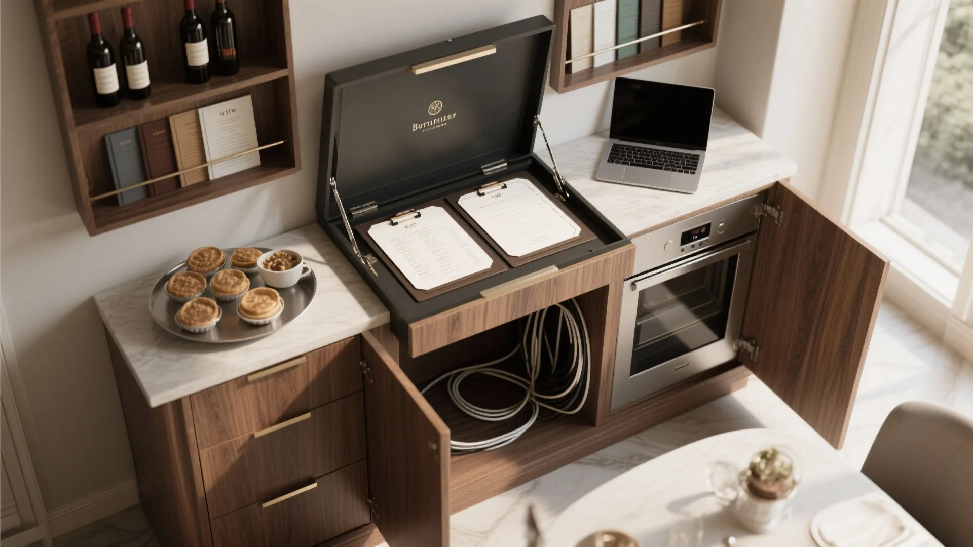 5. Foldaway Butler’s Desk and Catering Hub