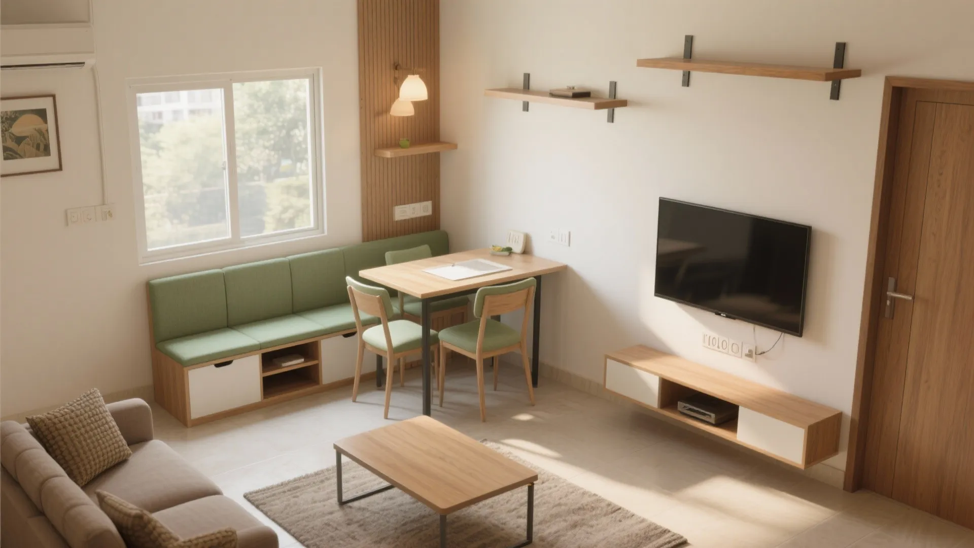 Foldaway Living-Dining for Everyday Flexibility