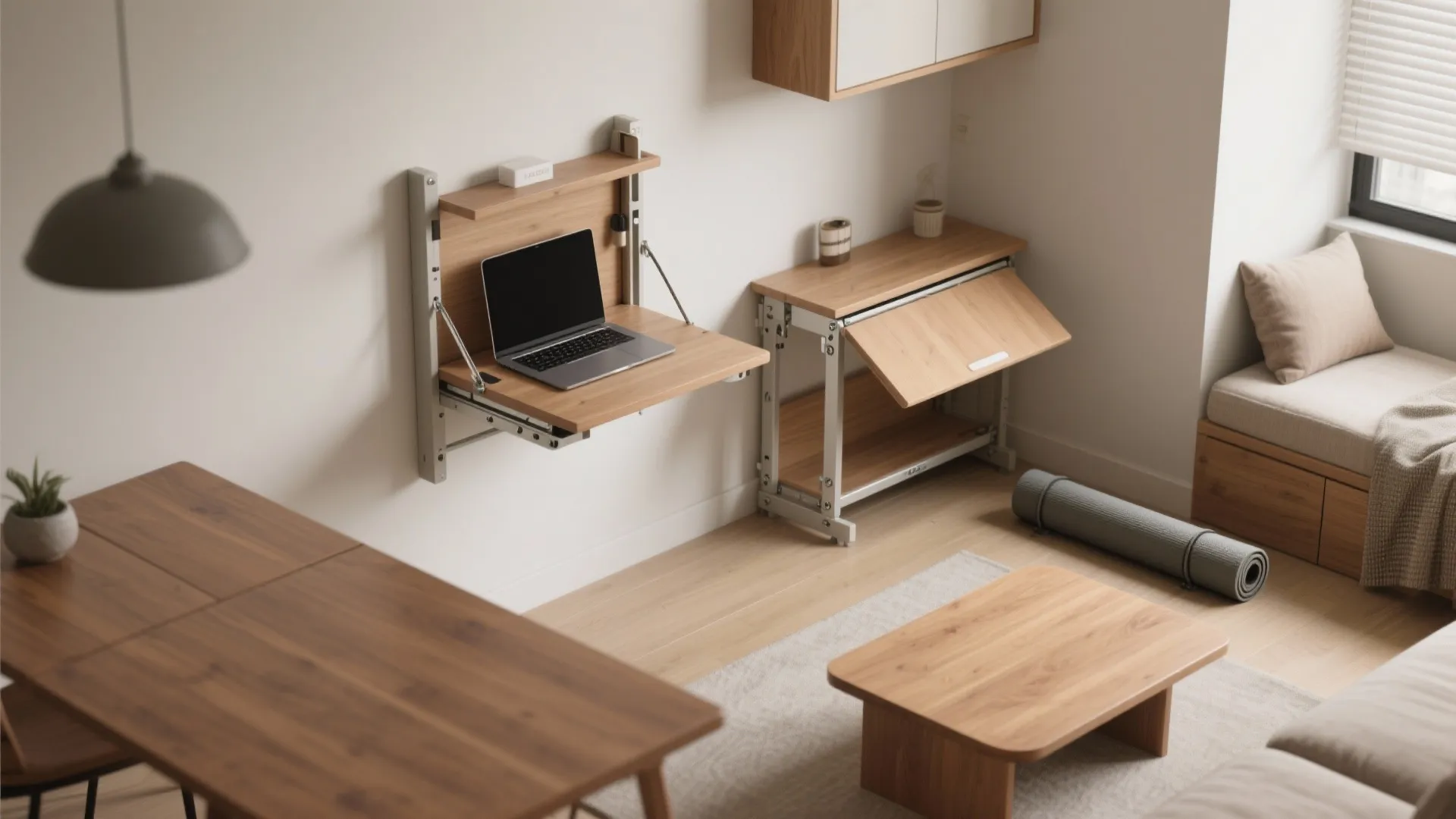 3. Foldaway and floating furniture for flexibility