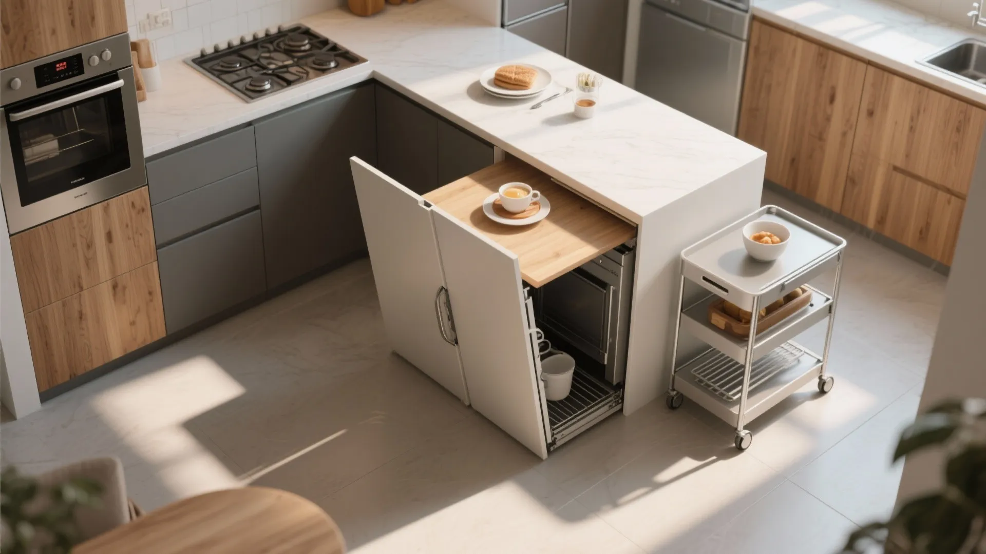 3. Foldaway Surfaces and Multi-Use Islands