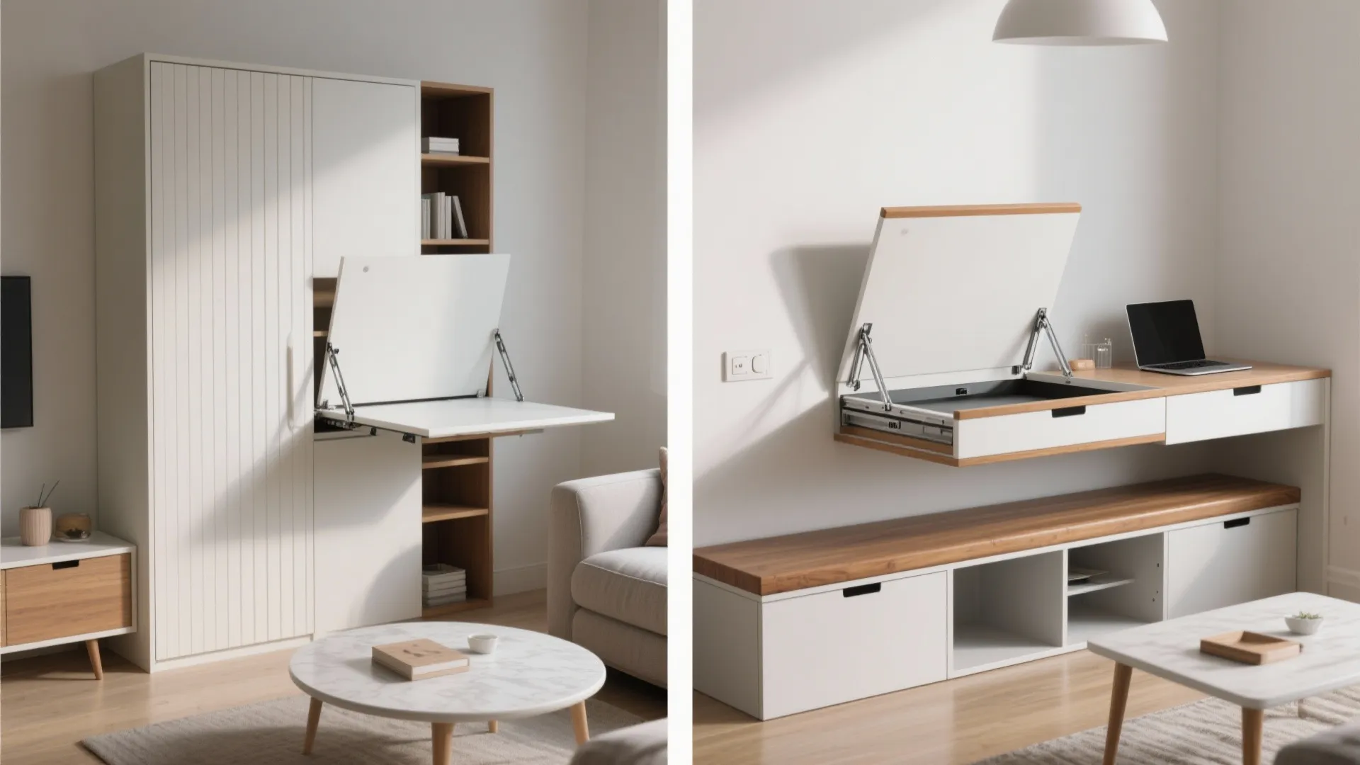 Multi-functional furniture and a foldaway home office